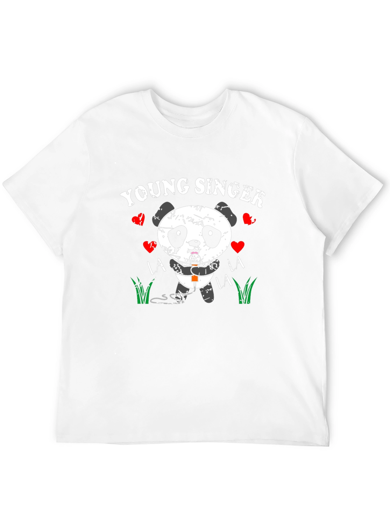 Young Singer Panda Graphic Tee - Black