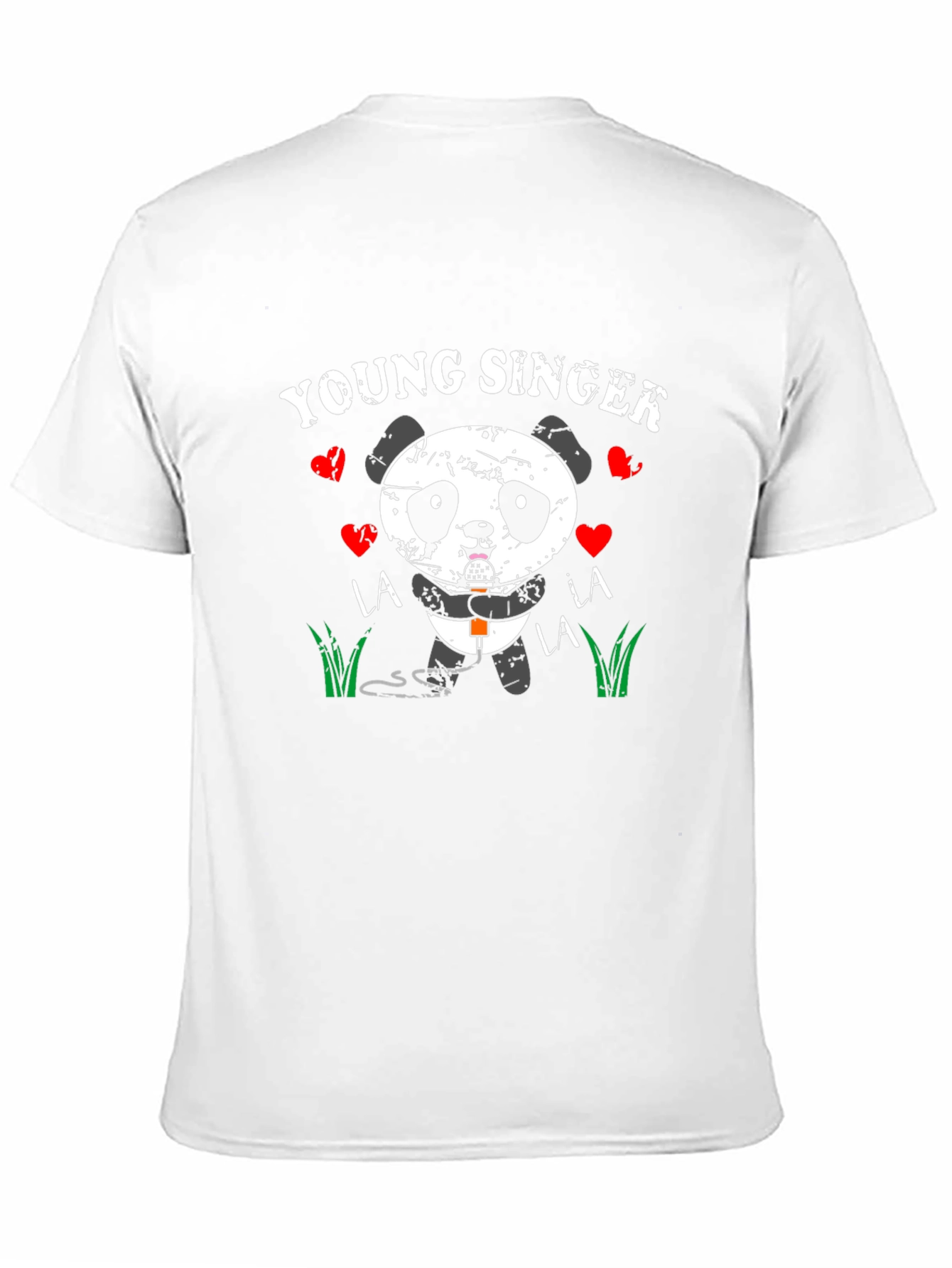Young Singer Panda Graphic Tee - Black