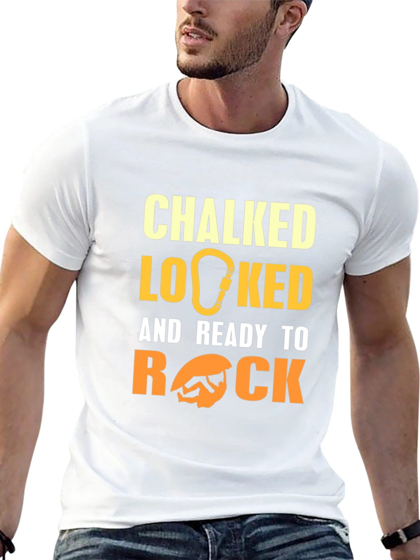 Chalked Locked & Ready to Rock Climbing T-Shirt