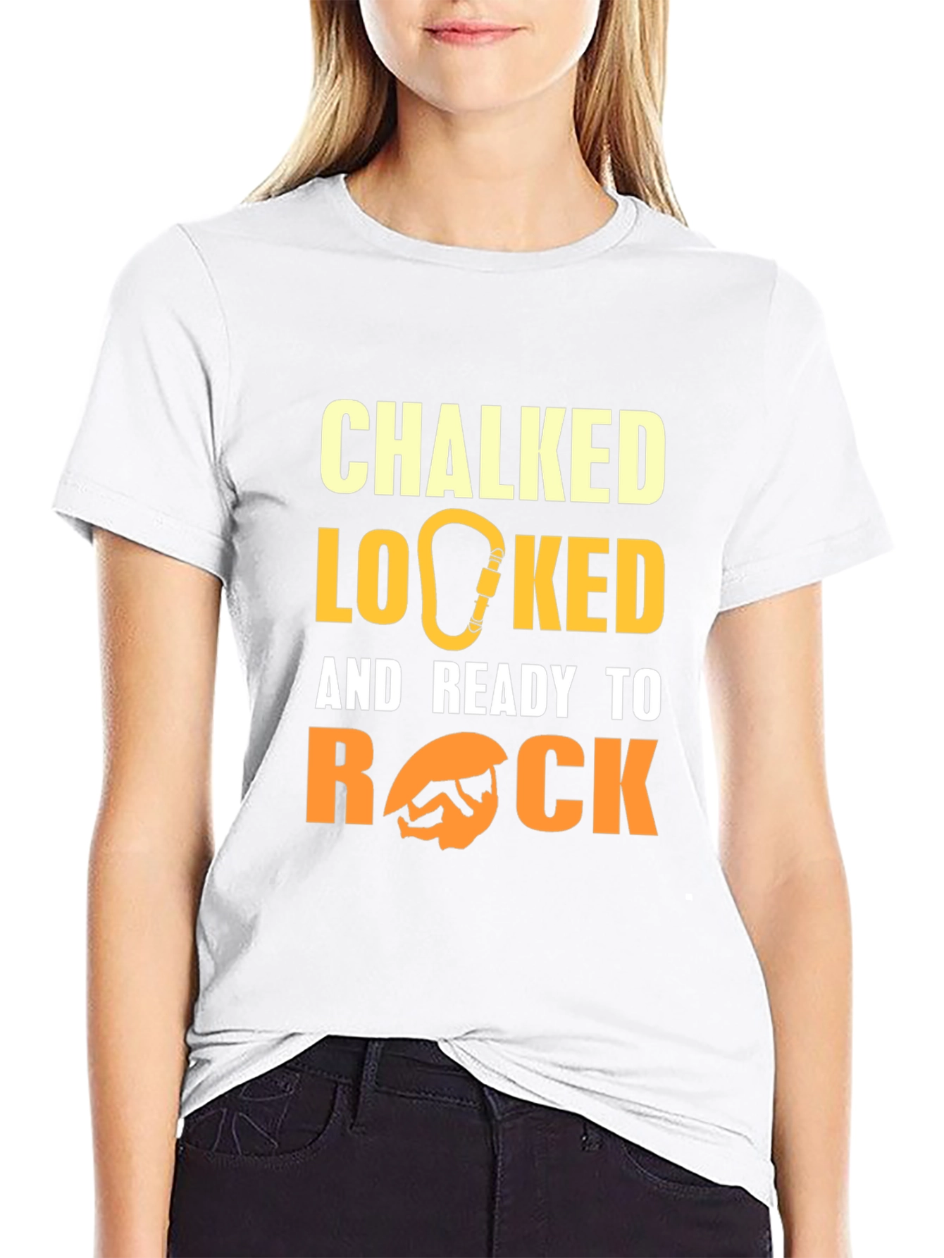 Chalked Locked & Ready to Rock Climbing T-Shirt