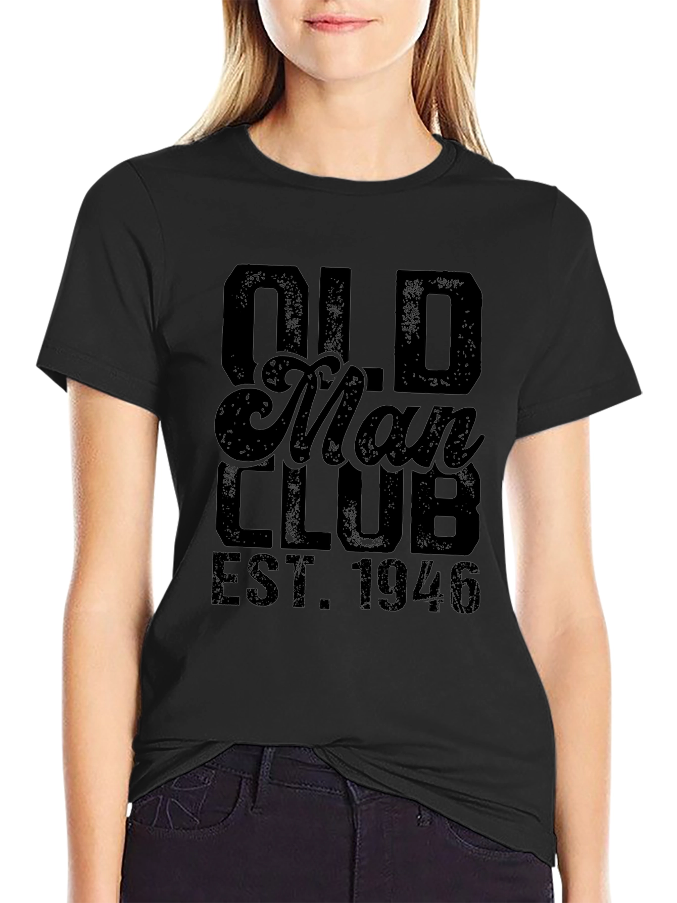 Old Man Club EST. 1946 Black Graphic Tee
