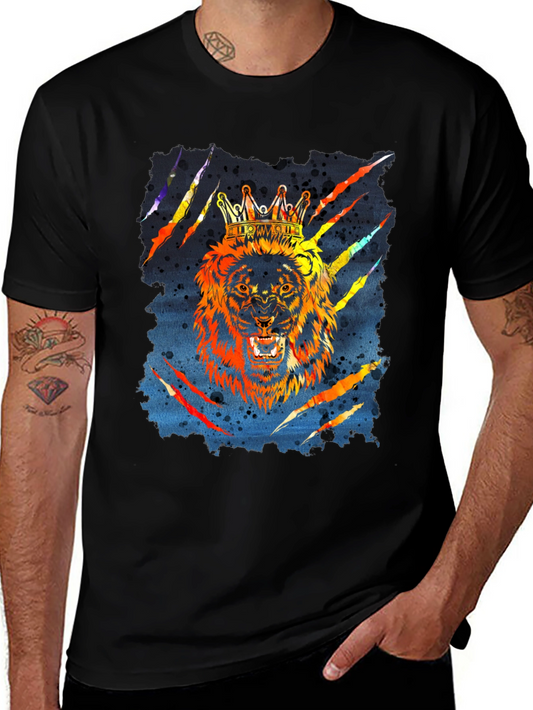 King Lion Graphic T-Shirt - Mens Black Tee