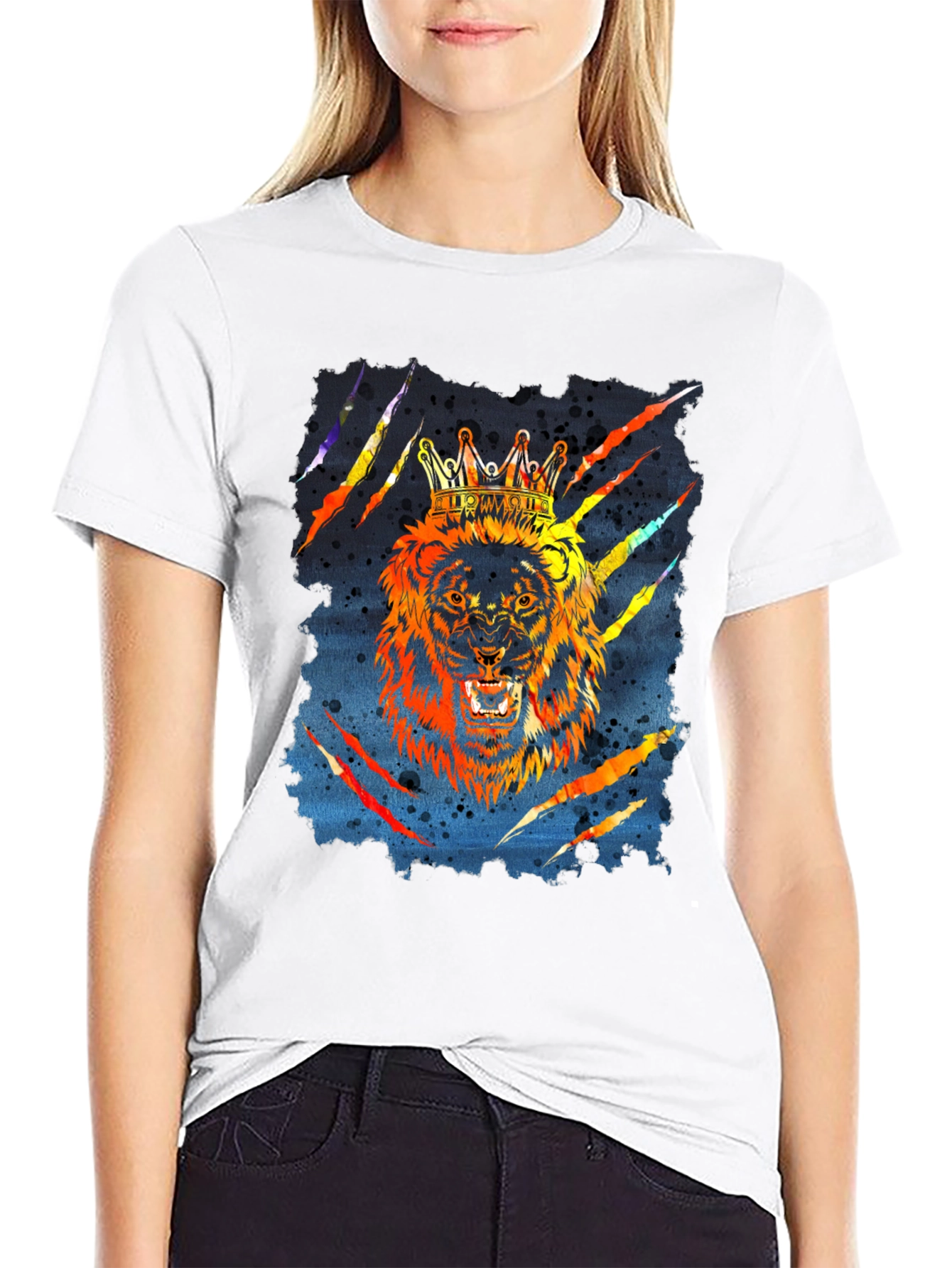 King Lion Graphic T-Shirt - Mens Black Tee