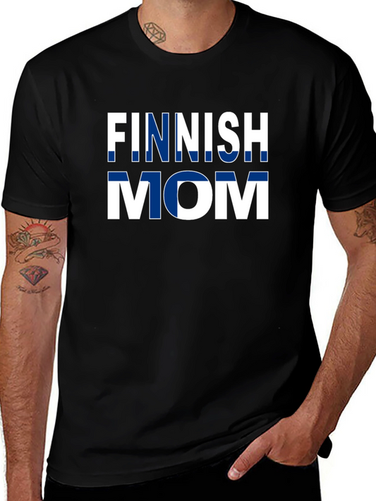 Finnish Mom T-Shirt - Finland Flag Design