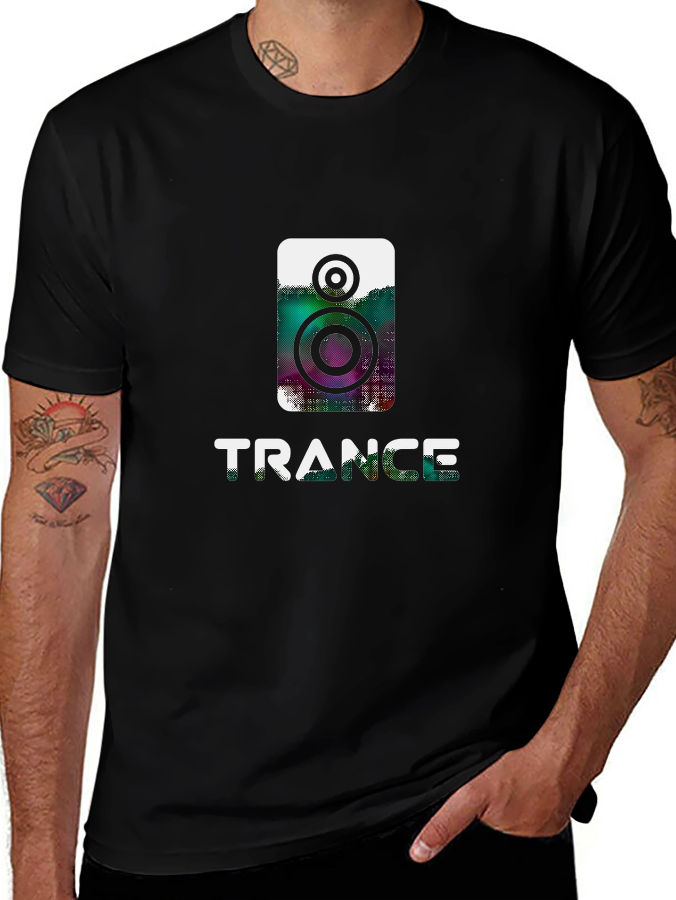 Trance Music Graphic Tee - Black Cotton Shirt