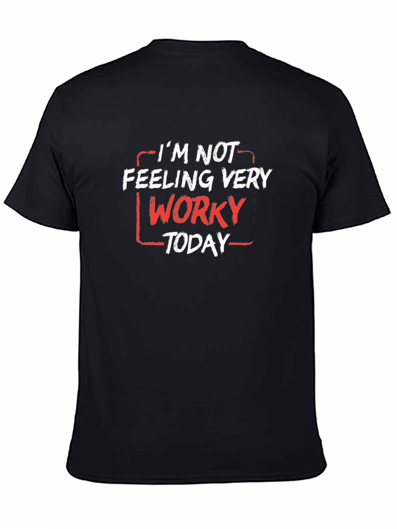 Funny Worky Graphic Tee - Black