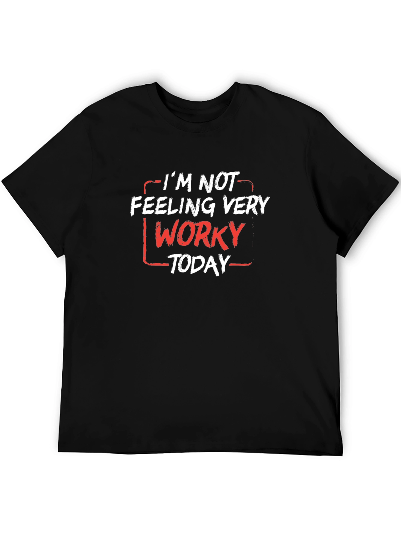 Funny Worky Graphic Tee - Black