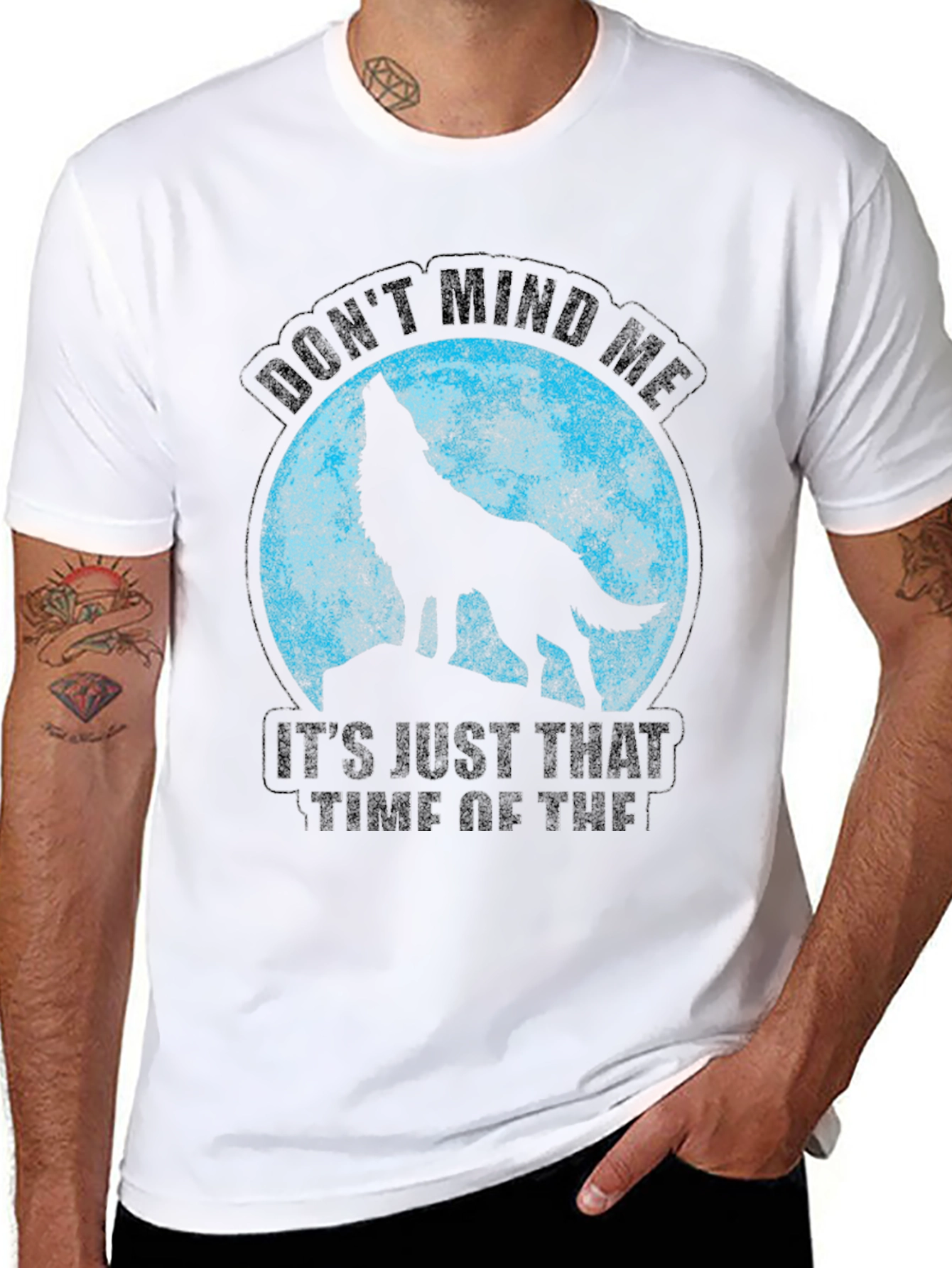Wolf Moon T-Shirt - Dont Mind Me Funny Tee