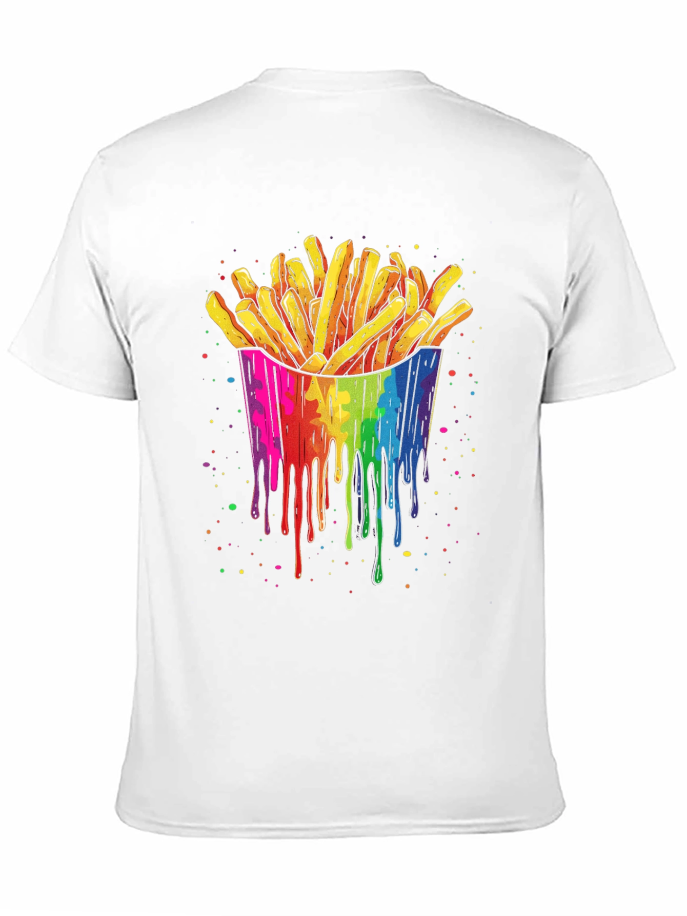 Rainbow Fries Graphic Tee - Unisex Black T-Shirt