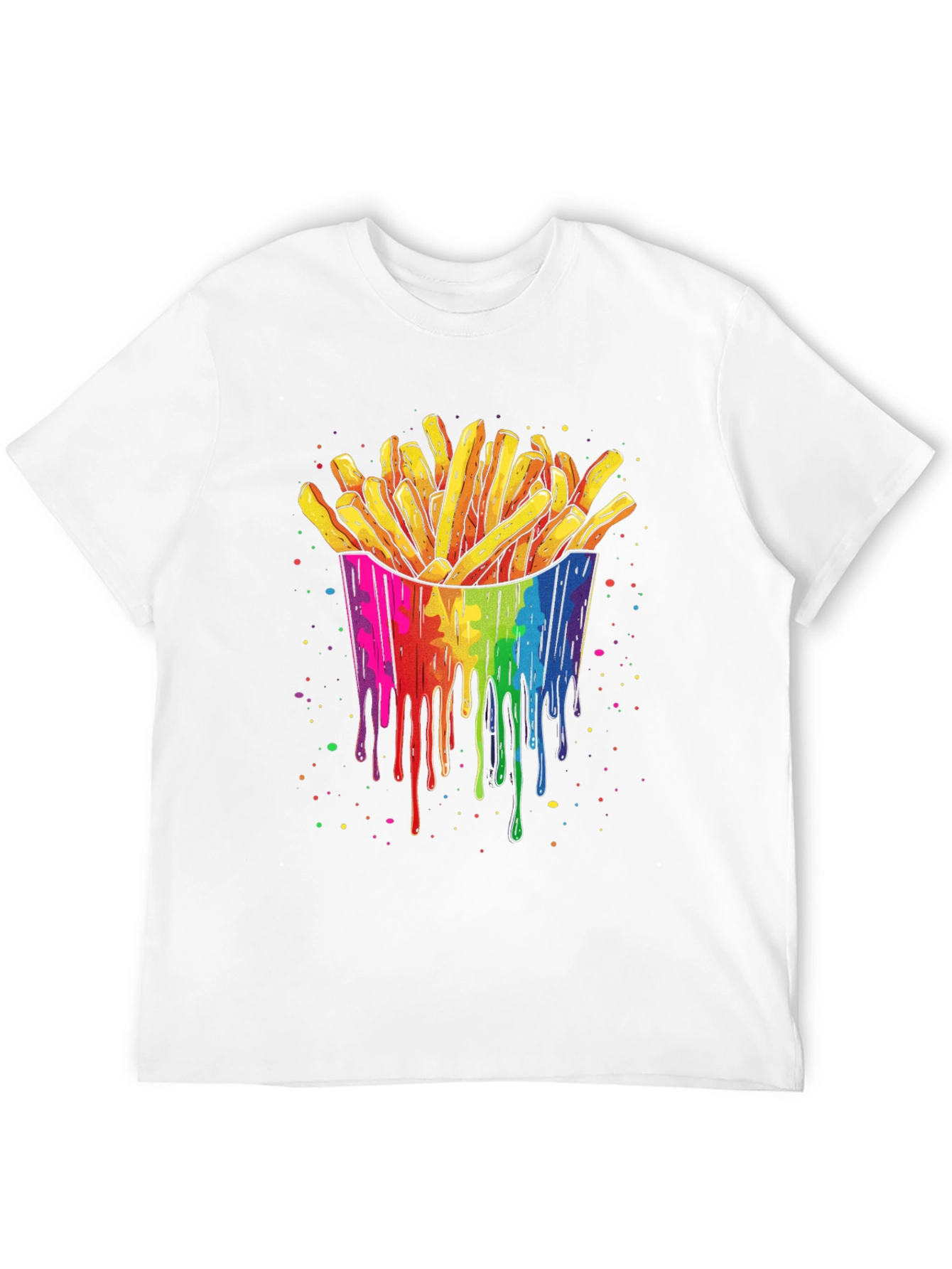 Rainbow Fries Graphic Tee - Unisex Black T-Shirt