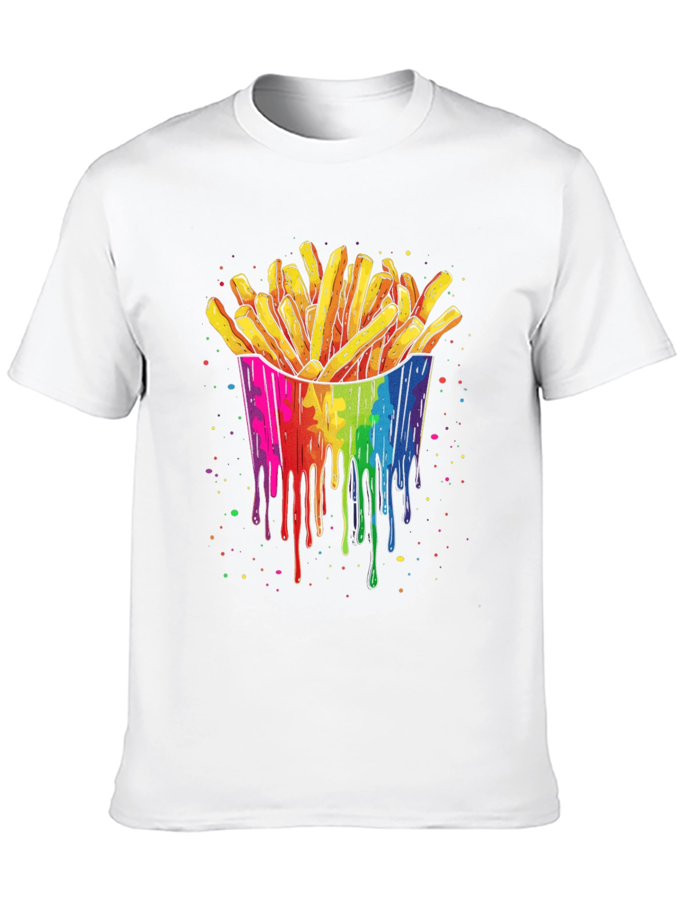Rainbow Fries Graphic Tee - Unisex Black T-Shirt