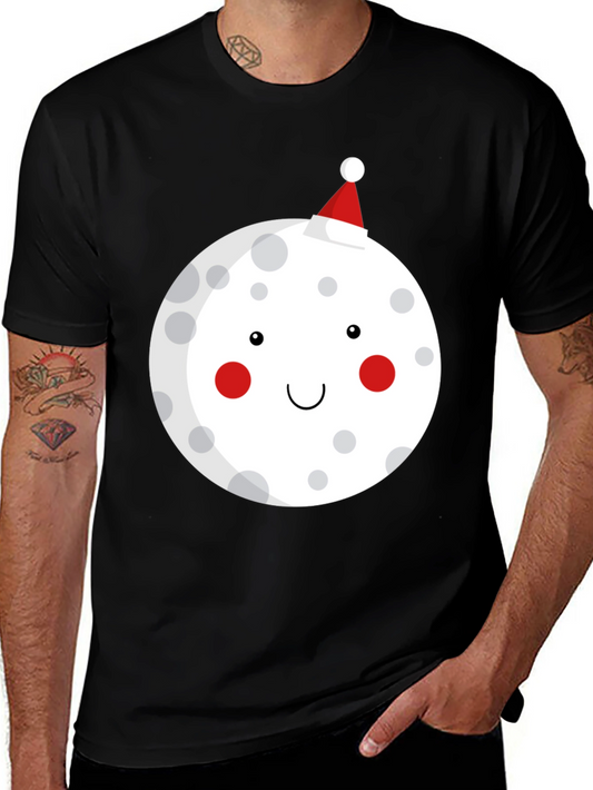Festive Moon Graphic T-Shirt - Holiday Cheer!