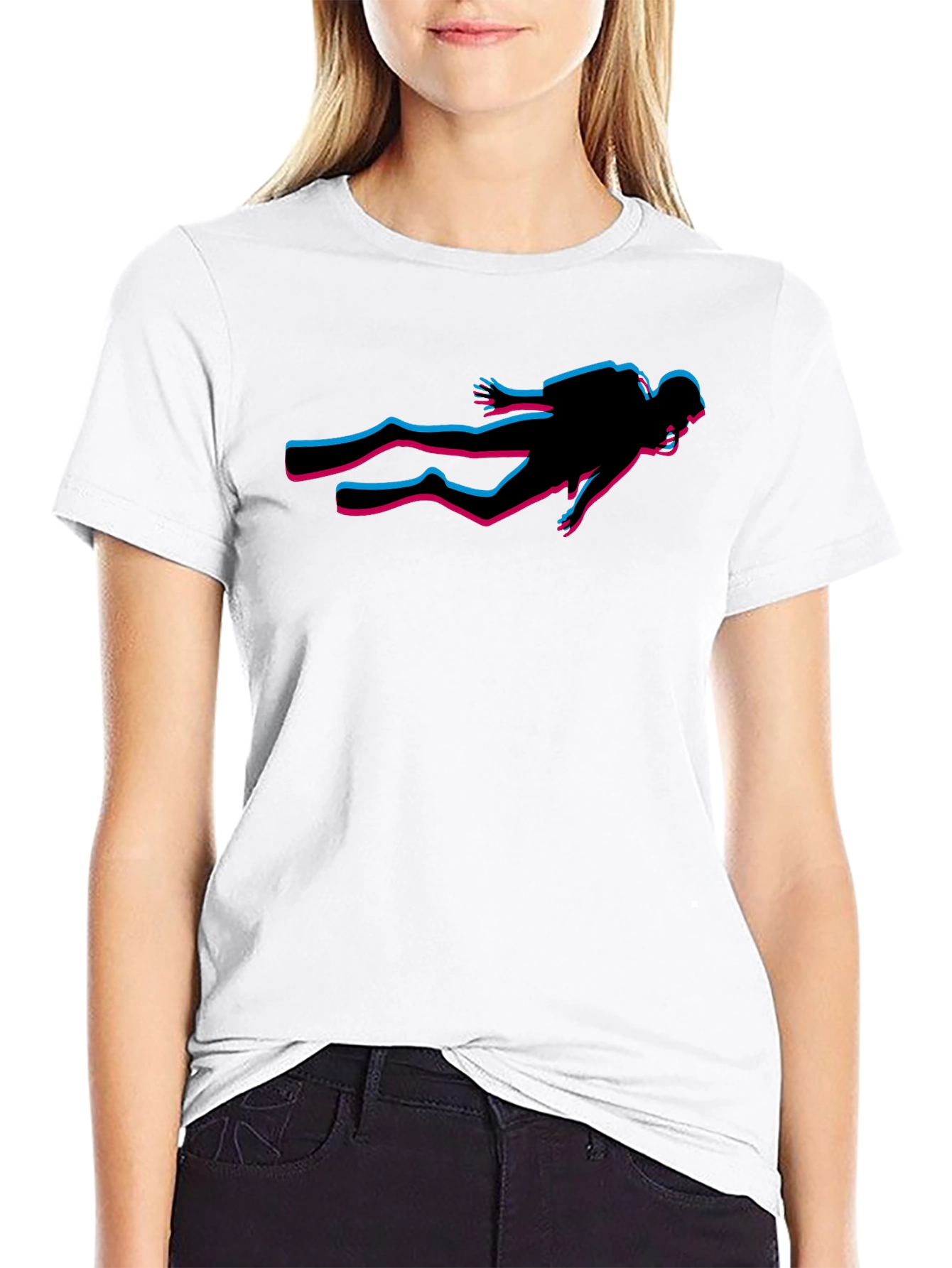Diver Glitch T-Shirt - Stylish Graphic Tee