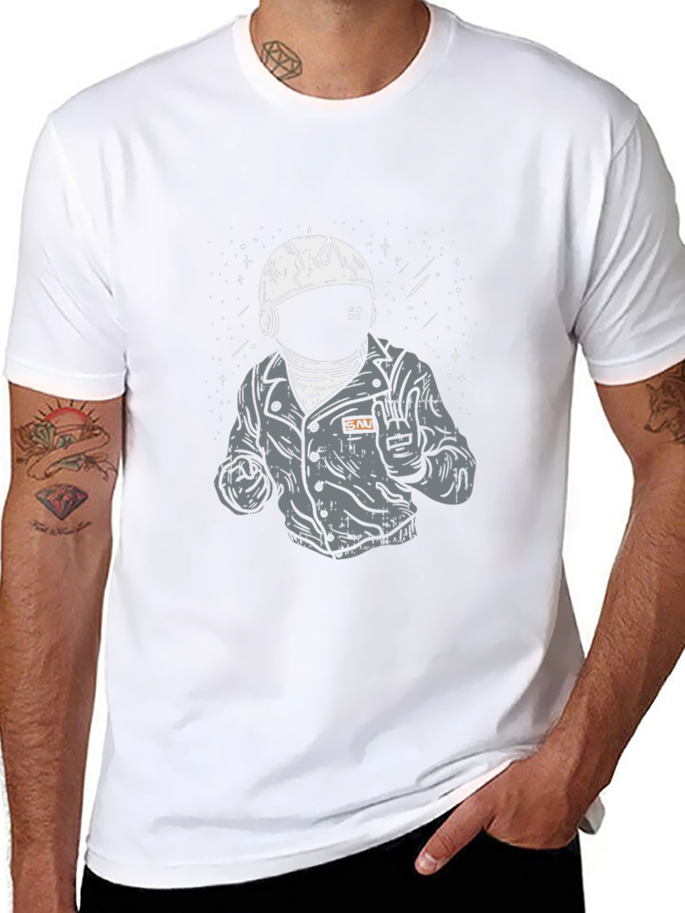 Astronaut Graphic Tee - Cool Space Design