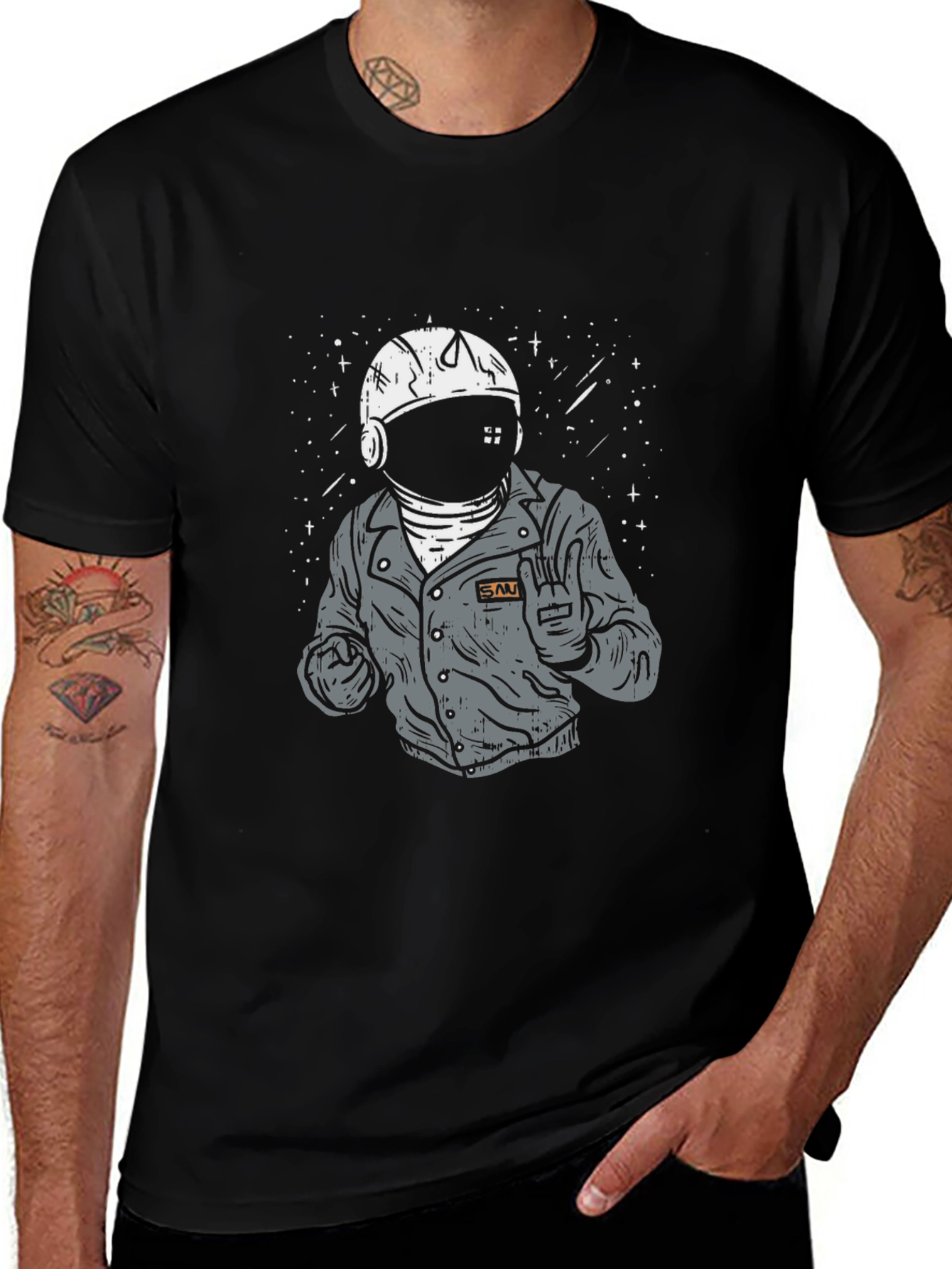 Astronaut Graphic Tee - Cool Space Design