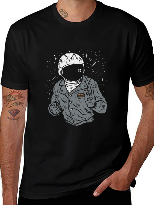 Astronaut Graphic Tee - Cool Space Design