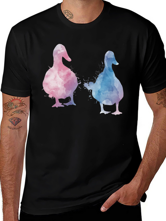 Watercolor Duck Graphic Tee - Unique Design