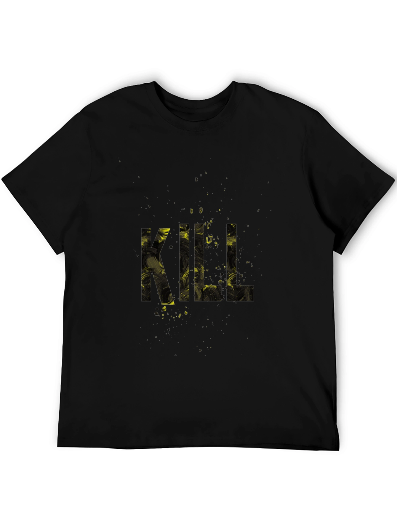 Edgy Kill Graphic Tee - Black Cotton T-Shirt