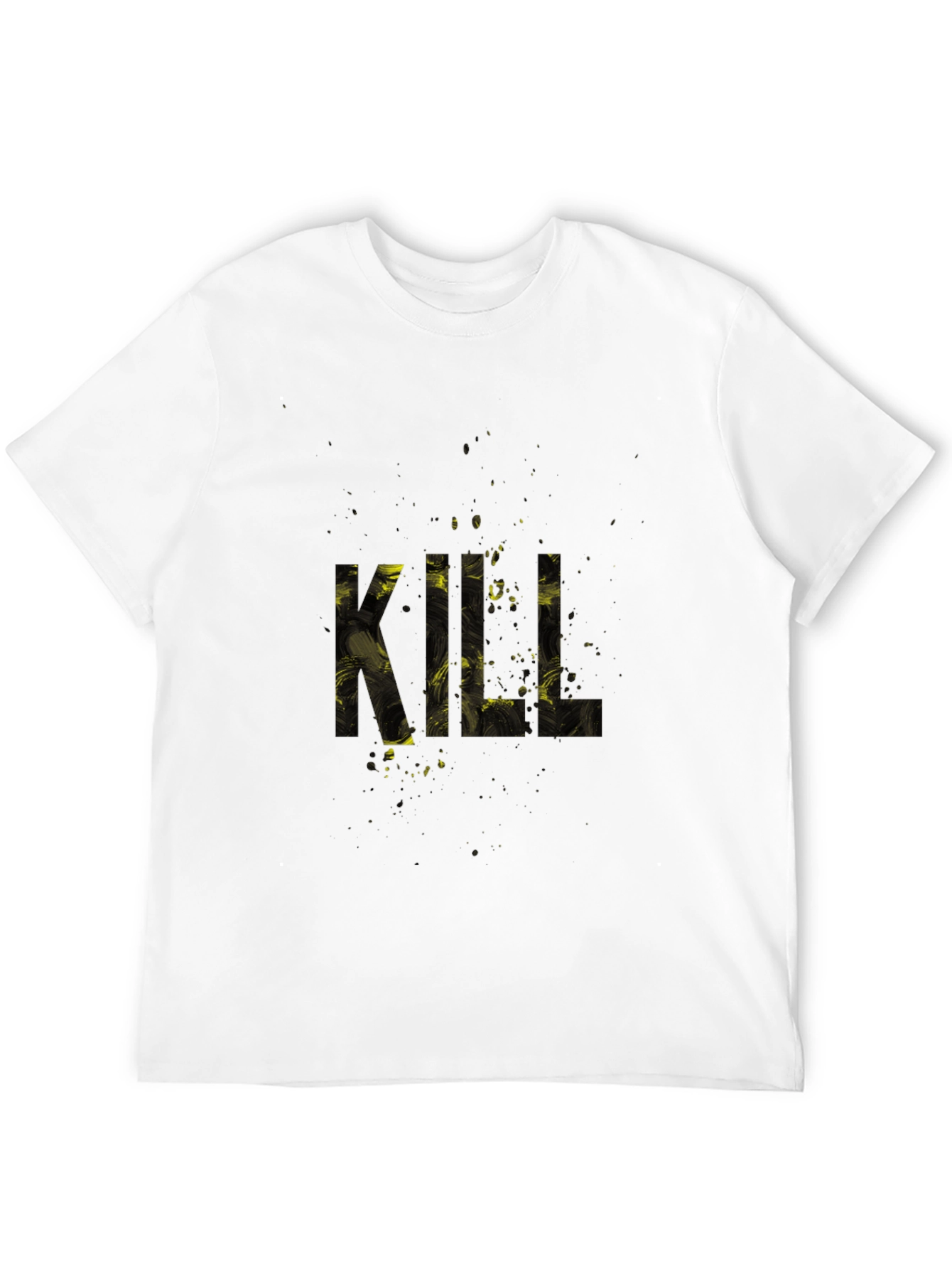 Edgy Kill Graphic Tee - Black Cotton T-Shirt