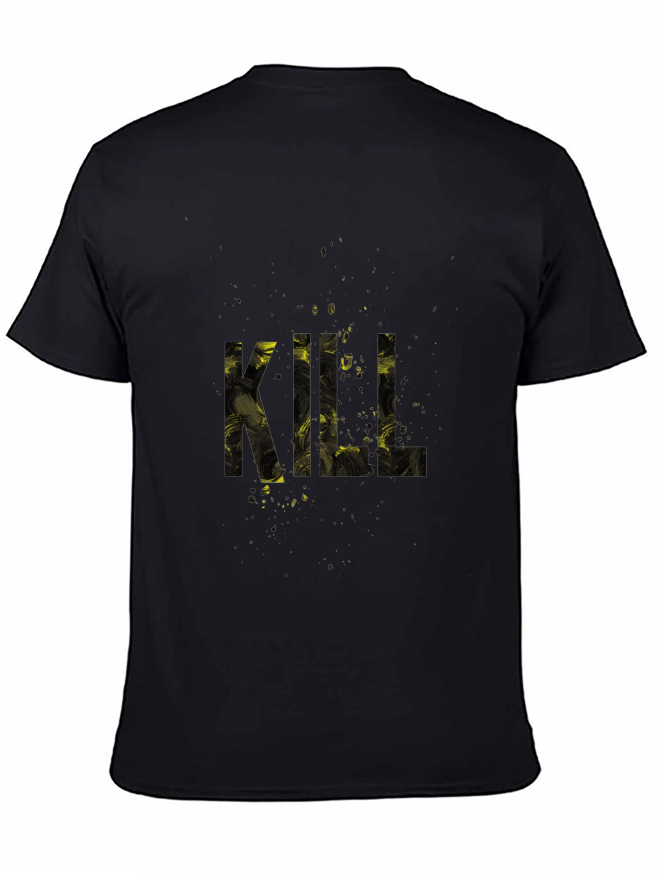 Edgy Kill Graphic Tee - Black Cotton T-Shirt