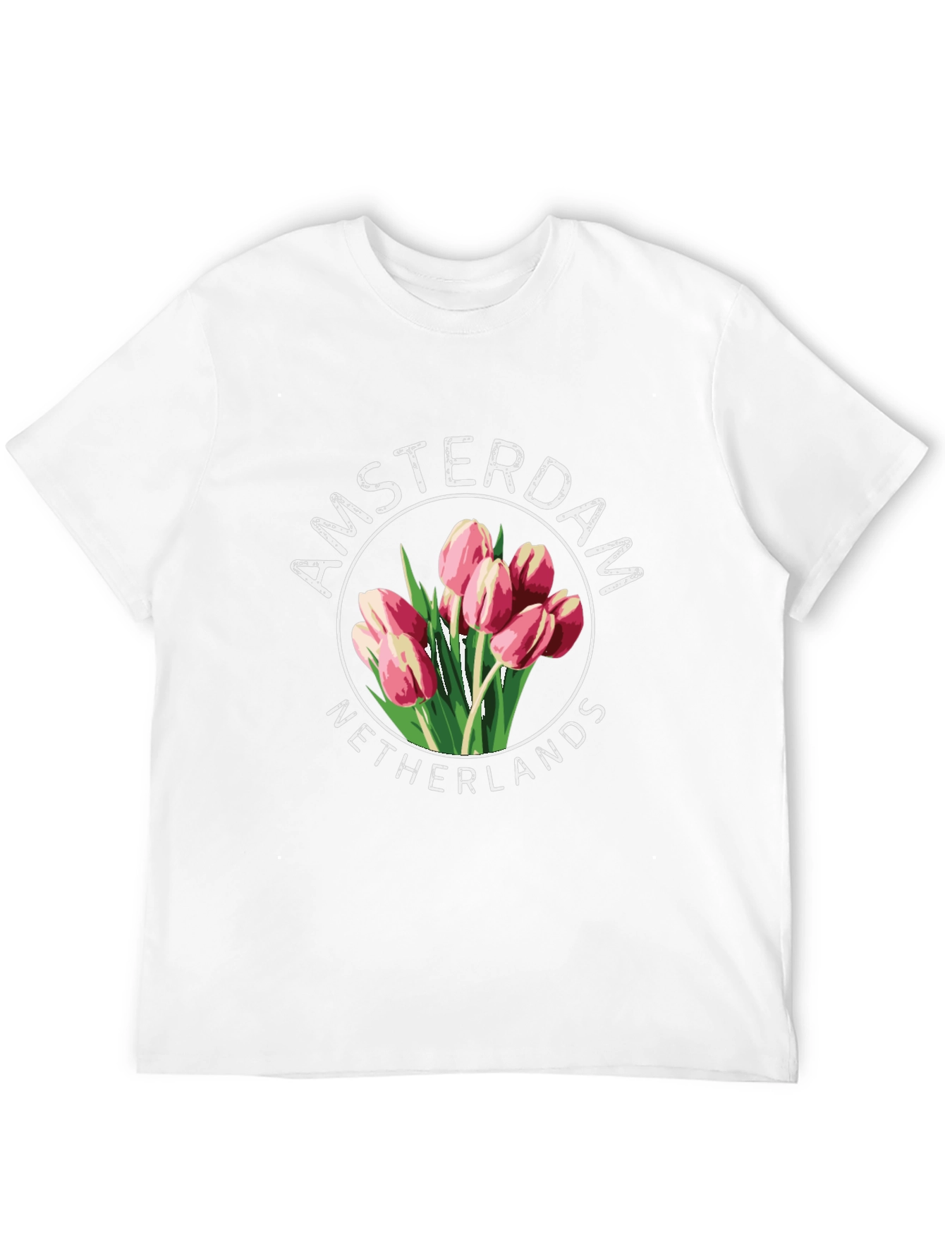 Amsterdam Netherlands Tulip Graphic T-Shirt