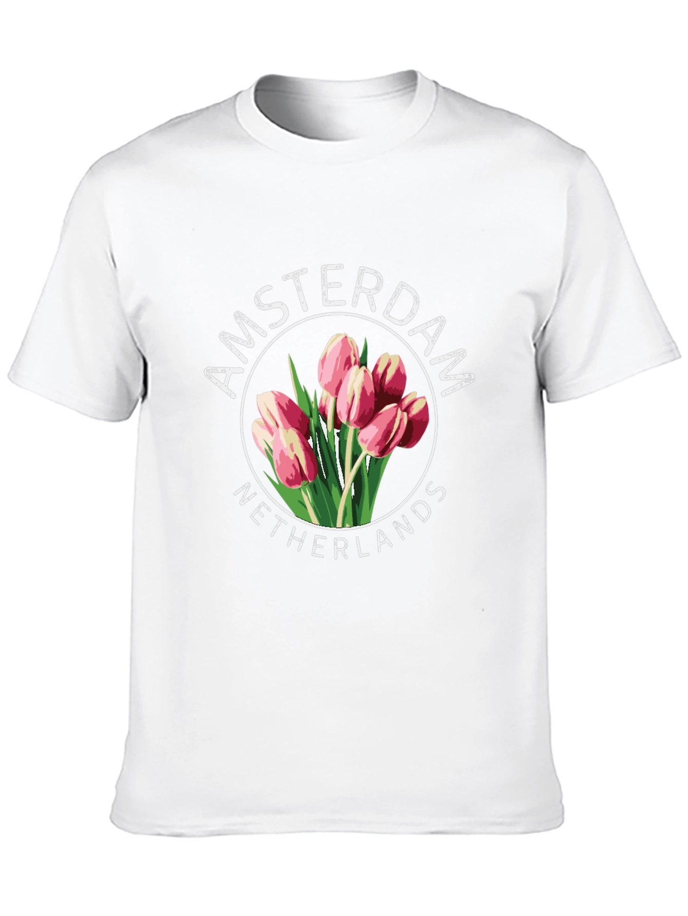 Amsterdam Netherlands Tulip Graphic T-Shirt