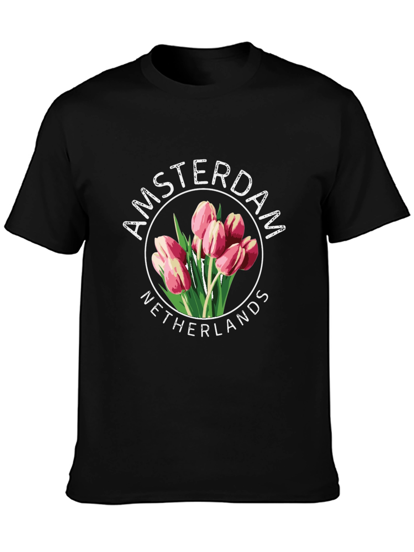 Amsterdam Netherlands Tulip Graphic T-Shirt