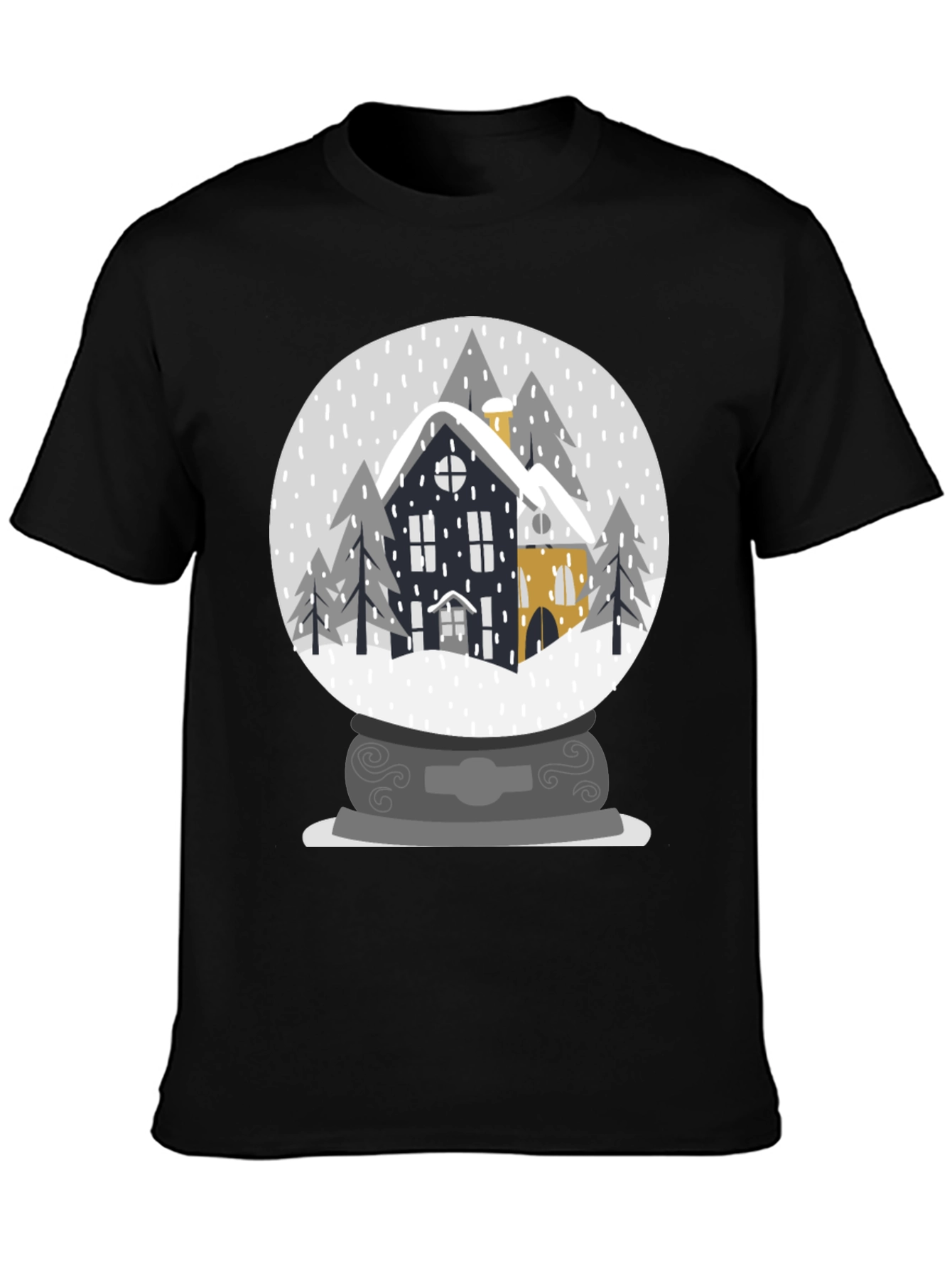 Winter Snow Globe House Graphic Tee