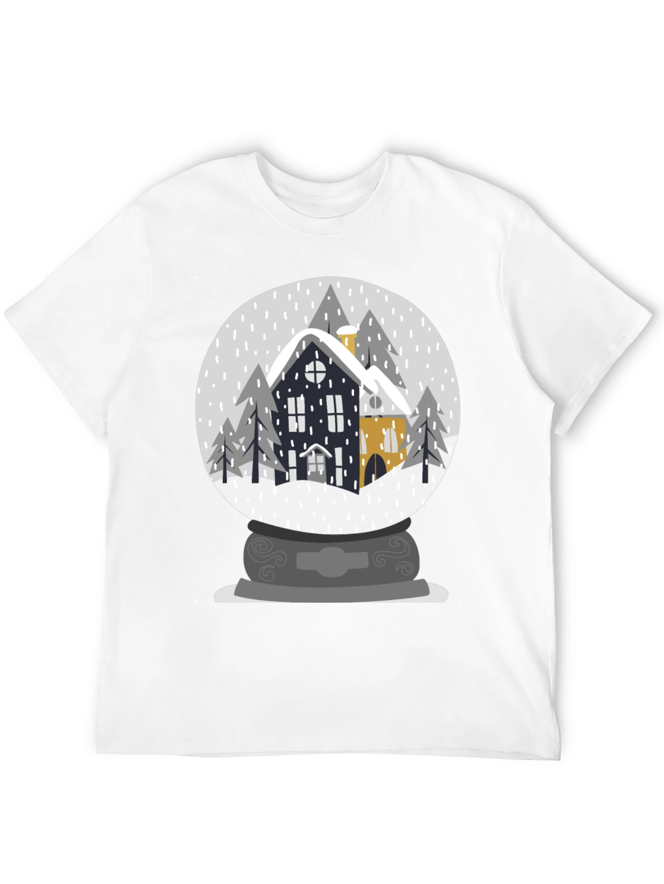 Winter Snow Globe House Graphic Tee
