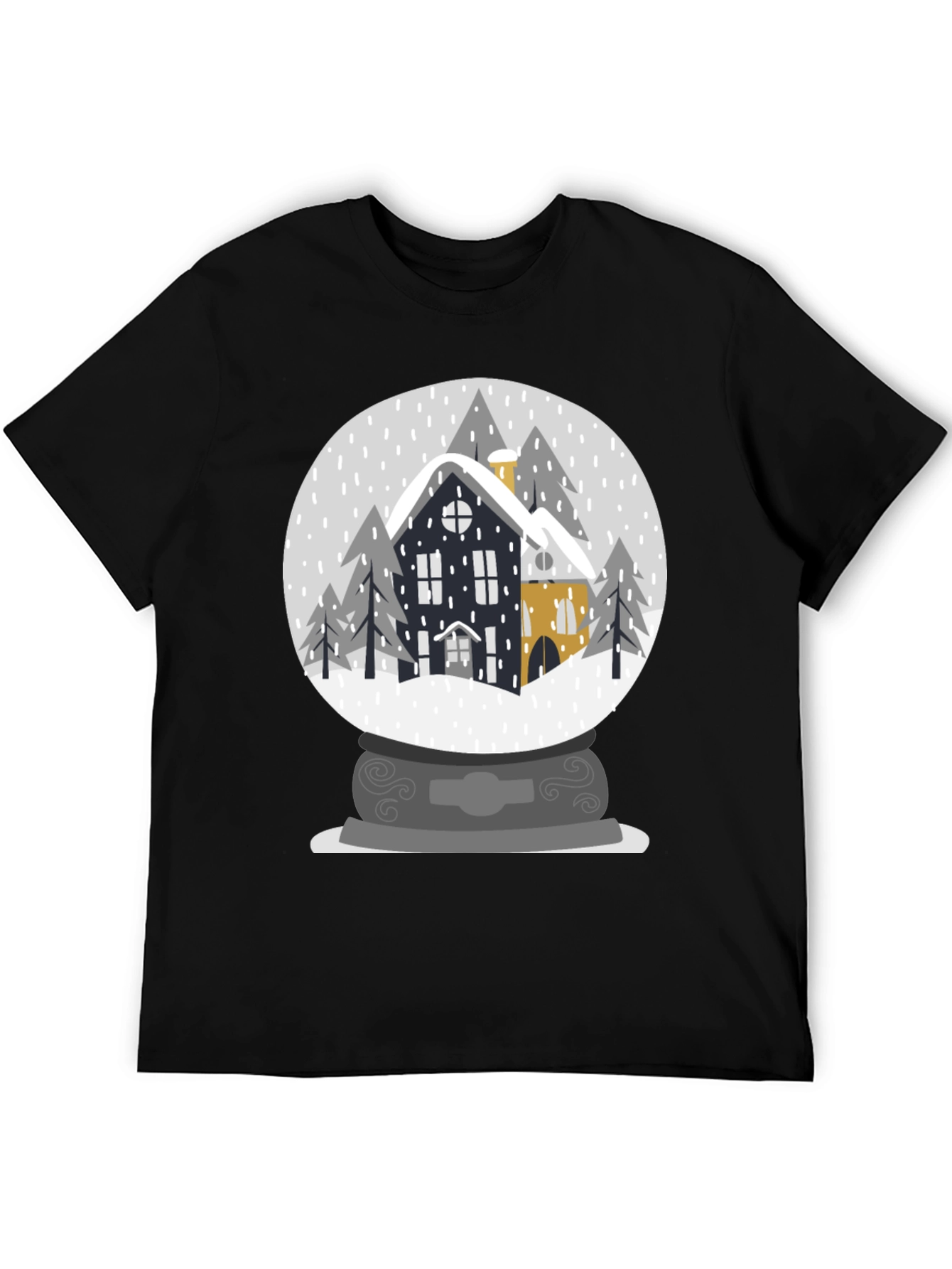 Winter Snow Globe House Graphic Tee