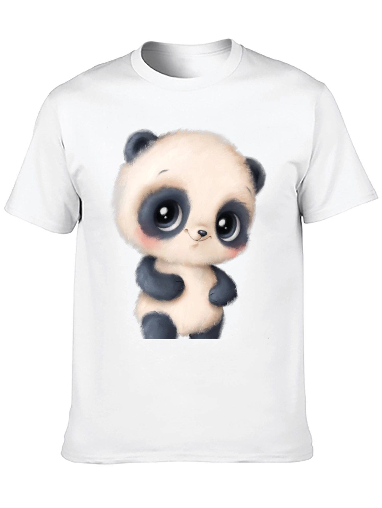 Cute Panda Bear Graphic Tee - Black T-Shirt