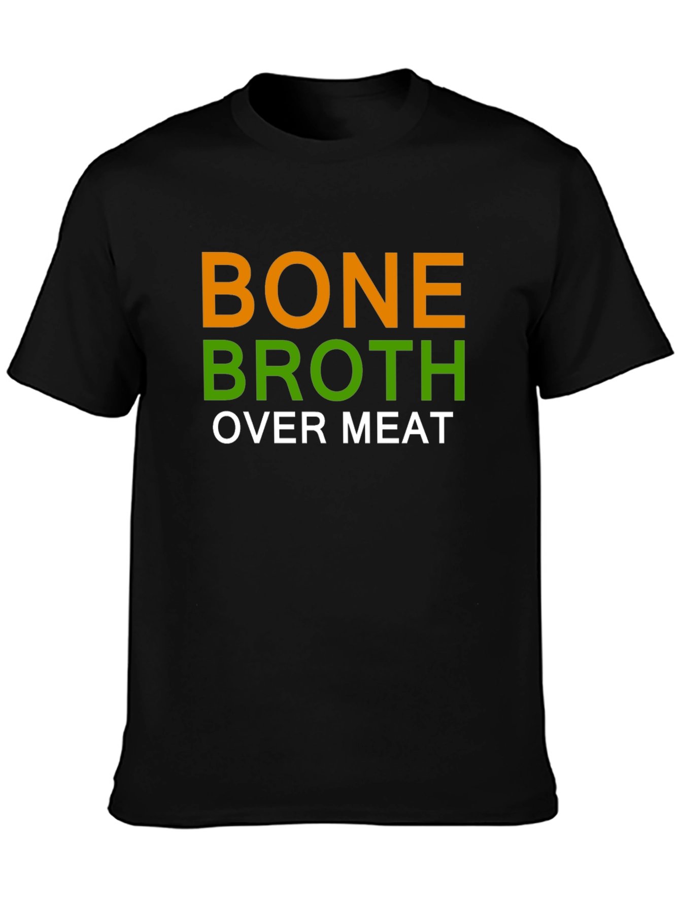 Bone Broth Over Meat Graphic Tee - Black