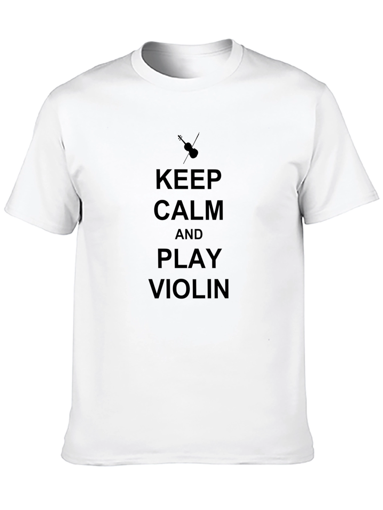 Keep Calm and Play Violin Black T-Shirt