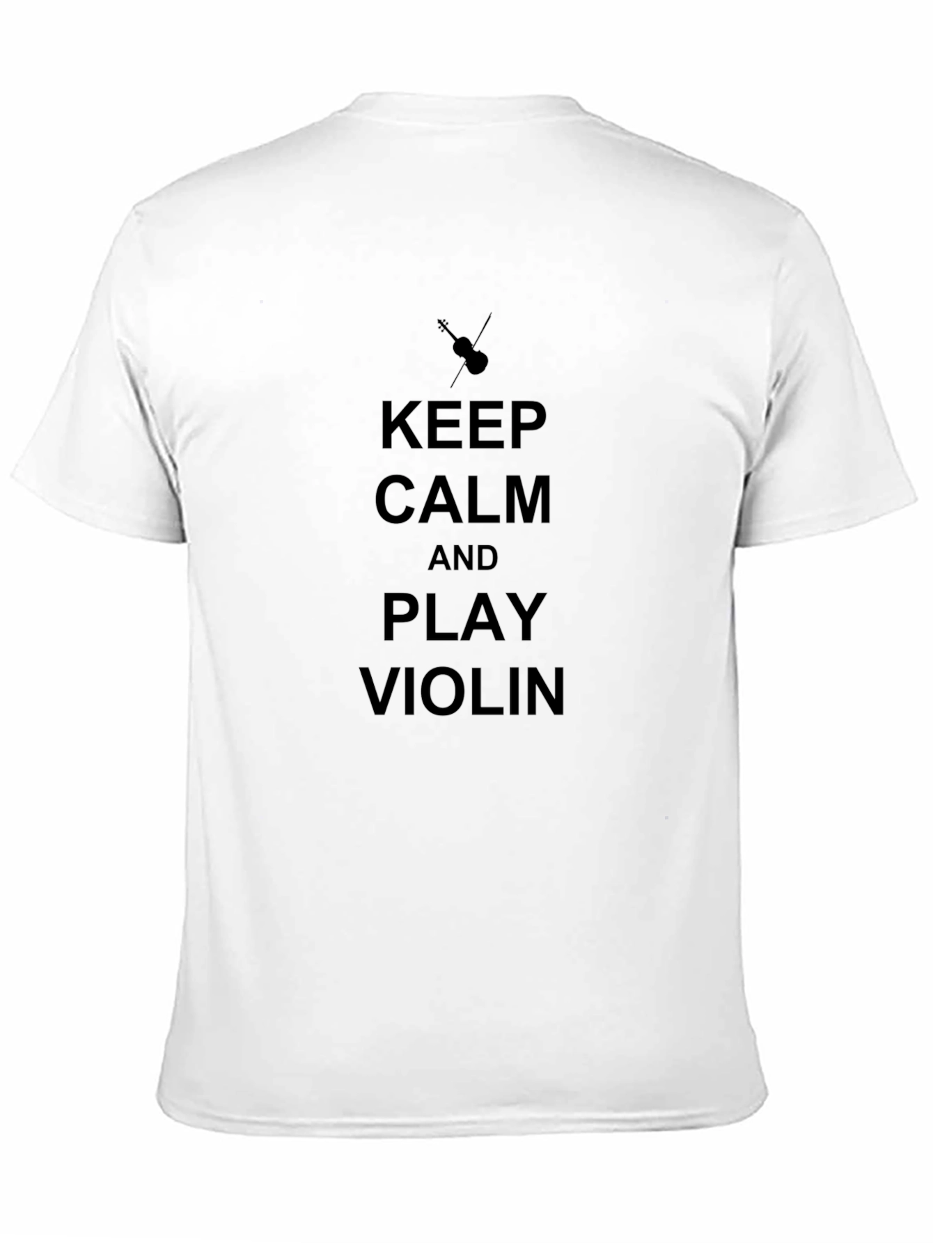 Keep Calm and Play Violin Black T-Shirt