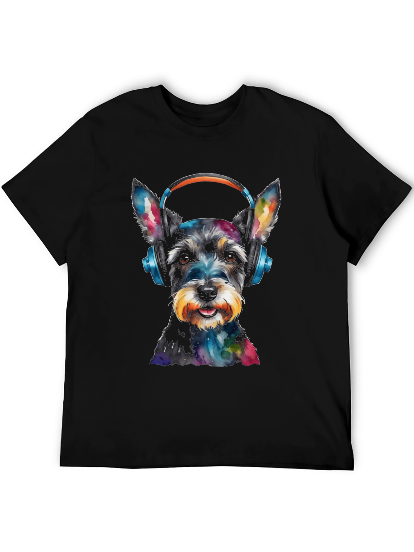 Dog with Headphones Graphic Tee