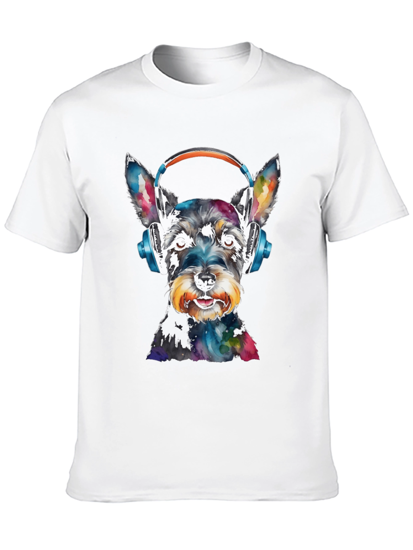 Dog with Headphones Graphic Tee