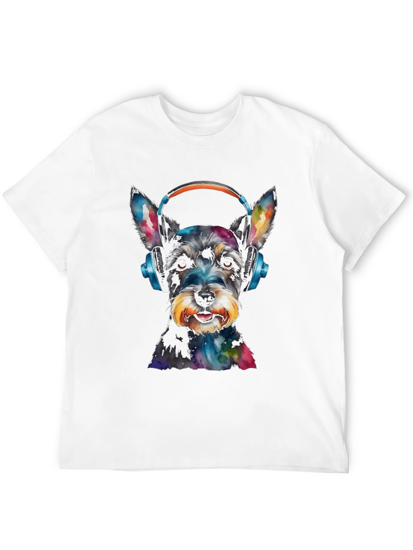 Dog with Headphones Graphic Tee