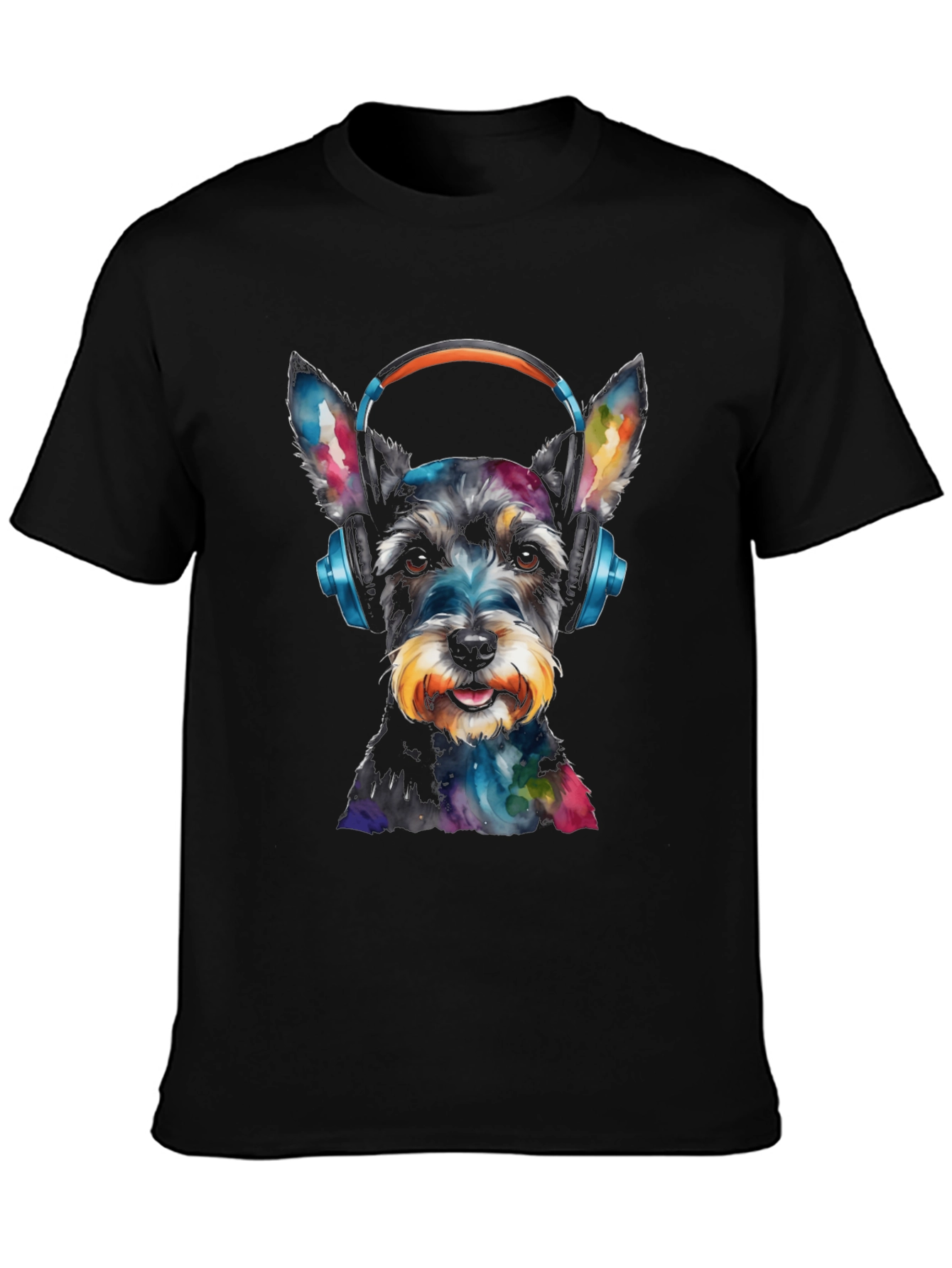 Dog with Headphones Graphic Tee