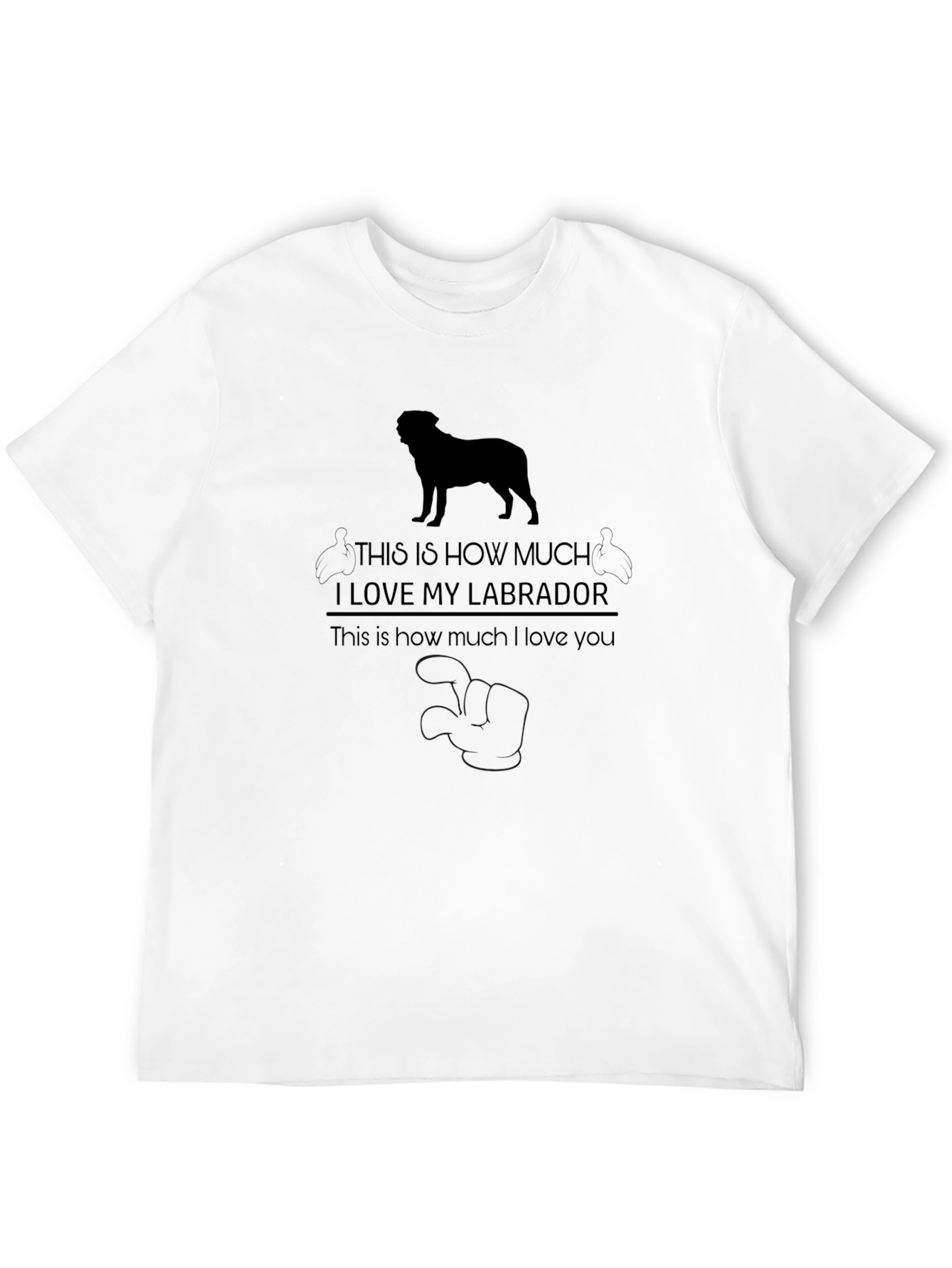Labrador Love Graphic T-Shirt - Black