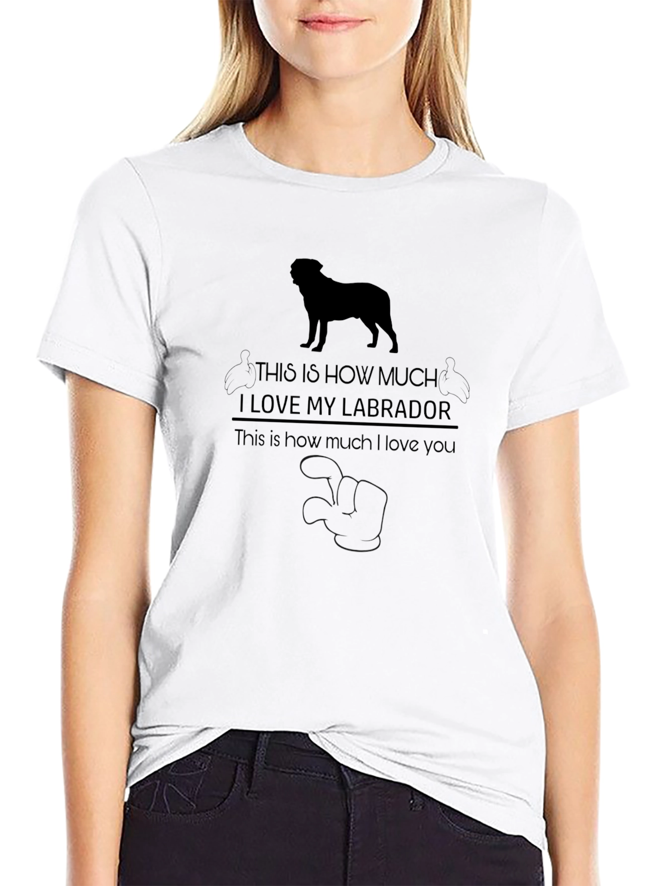Labrador Love Graphic T-Shirt - Black