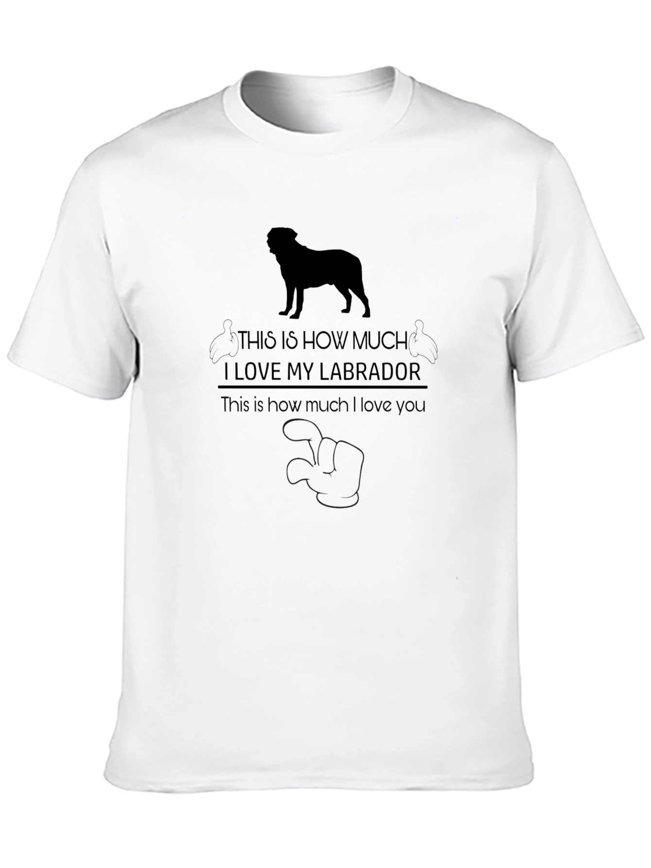 Labrador Love Graphic T-Shirt - Black