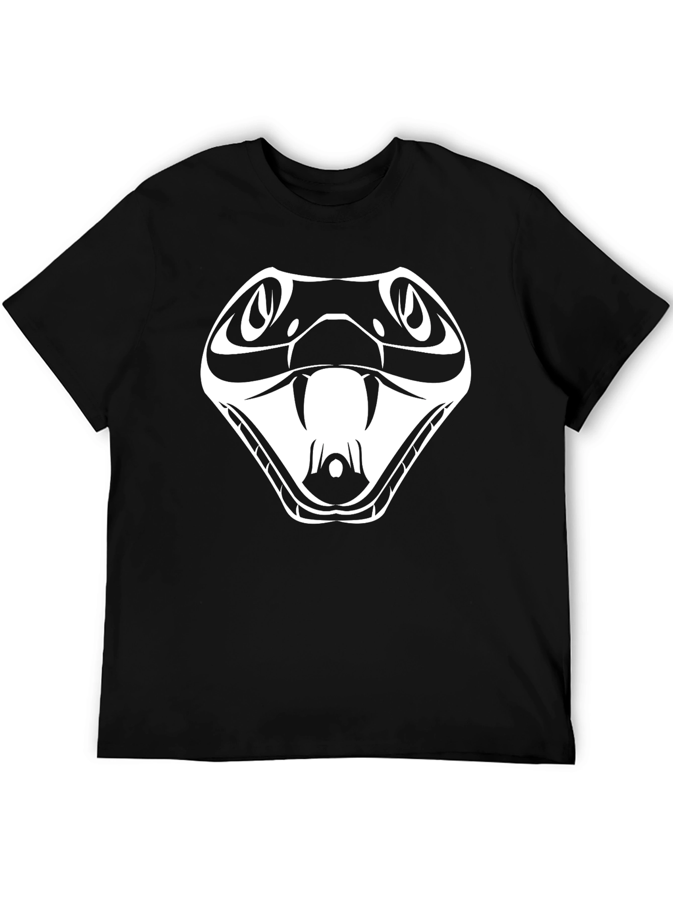 Snake Head Graphic Black T-Shirt