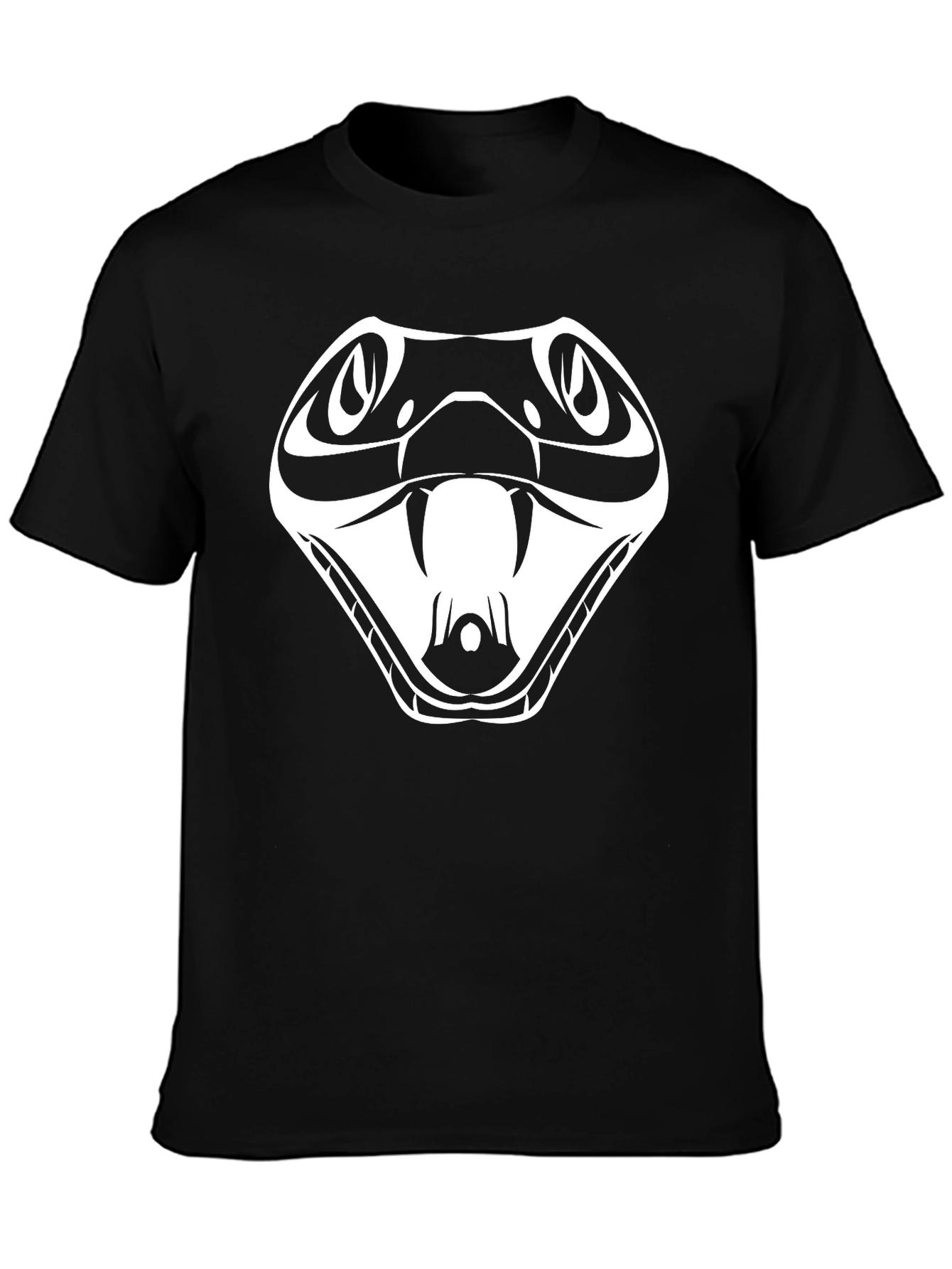 Snake Head Graphic Black T-Shirt