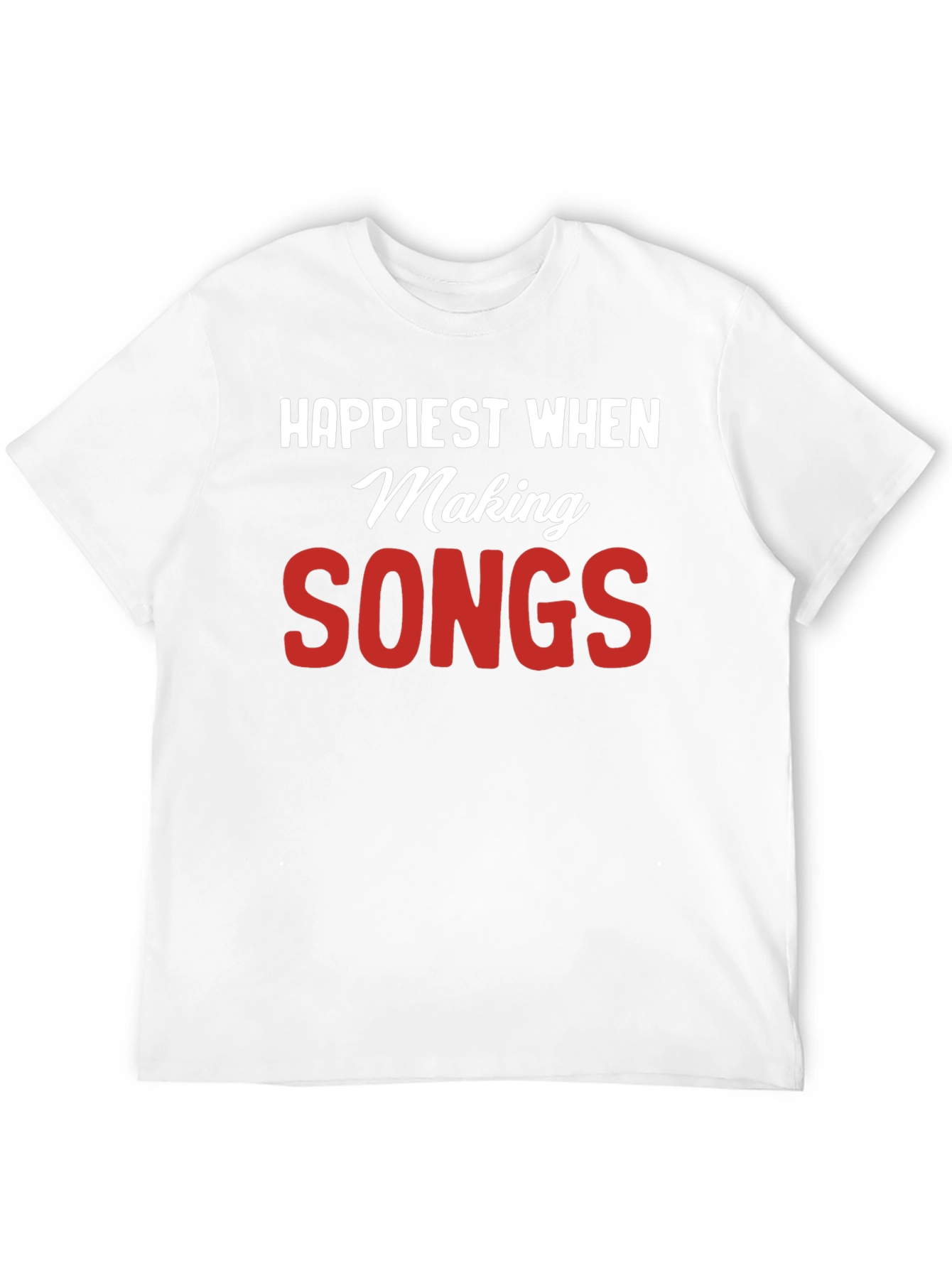 Happiest When Making Songs Black T-Shirt