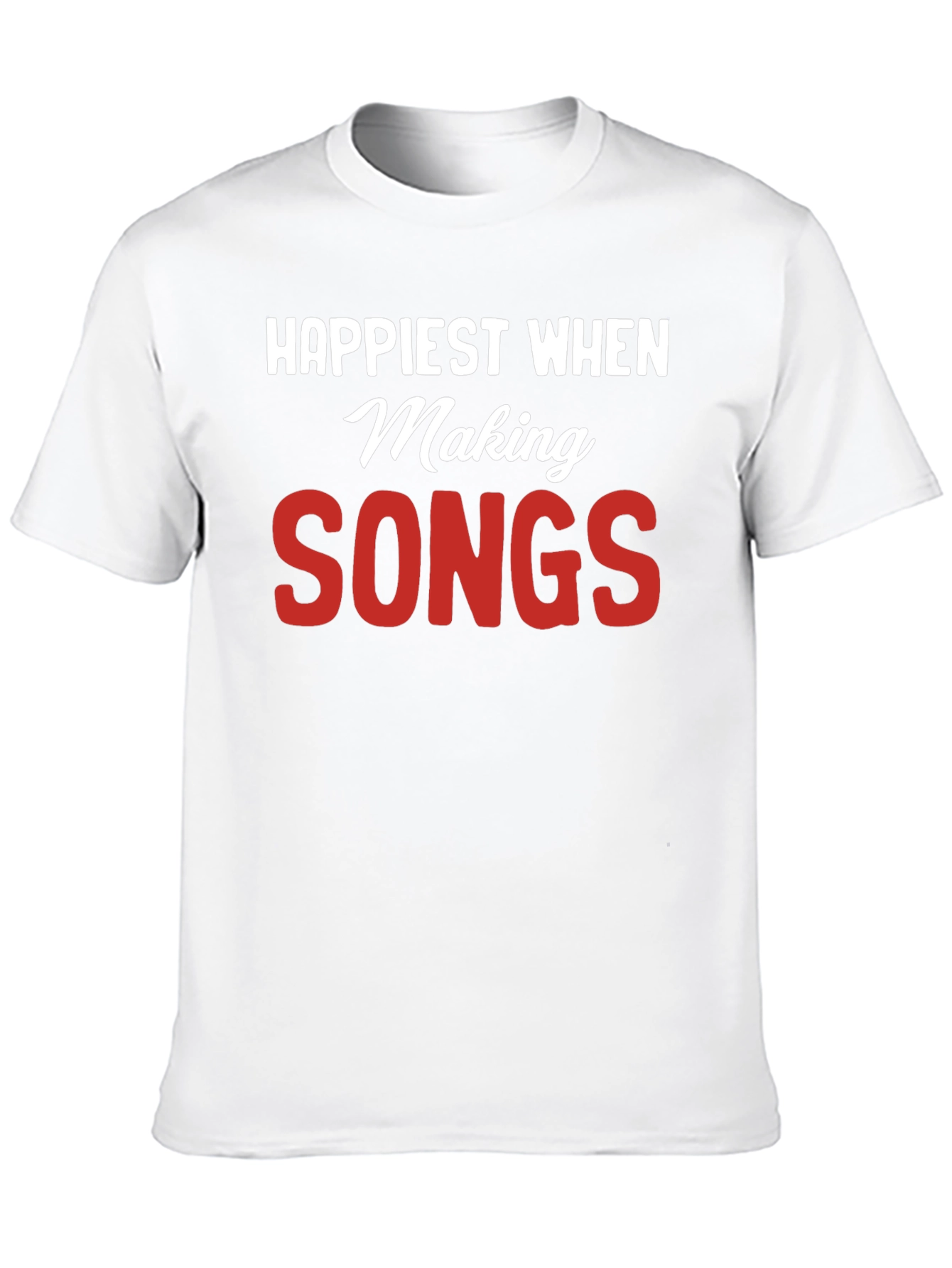 Happiest When Making Songs Black T-Shirt