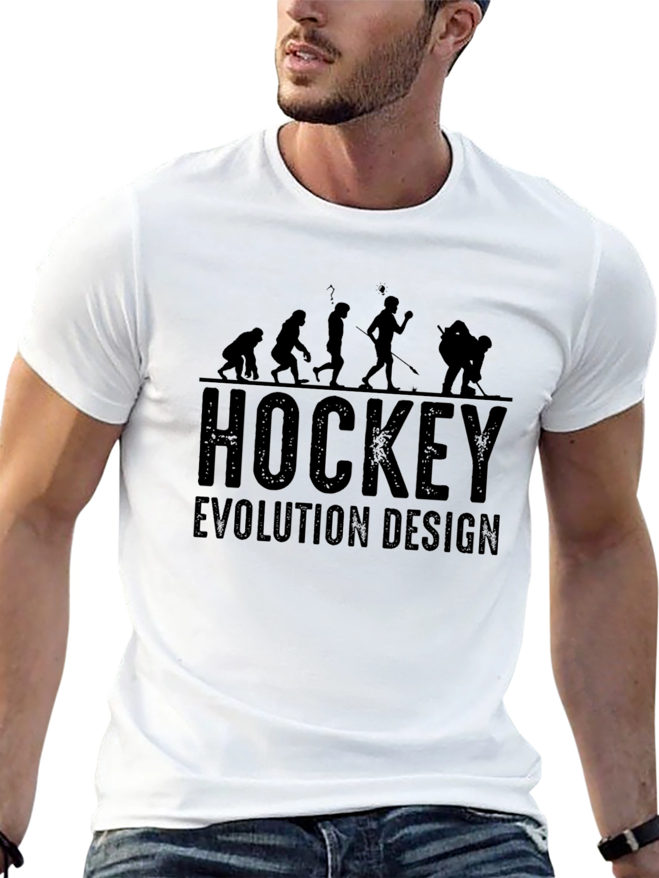 Hockey Evolution Design Black T-Shirt