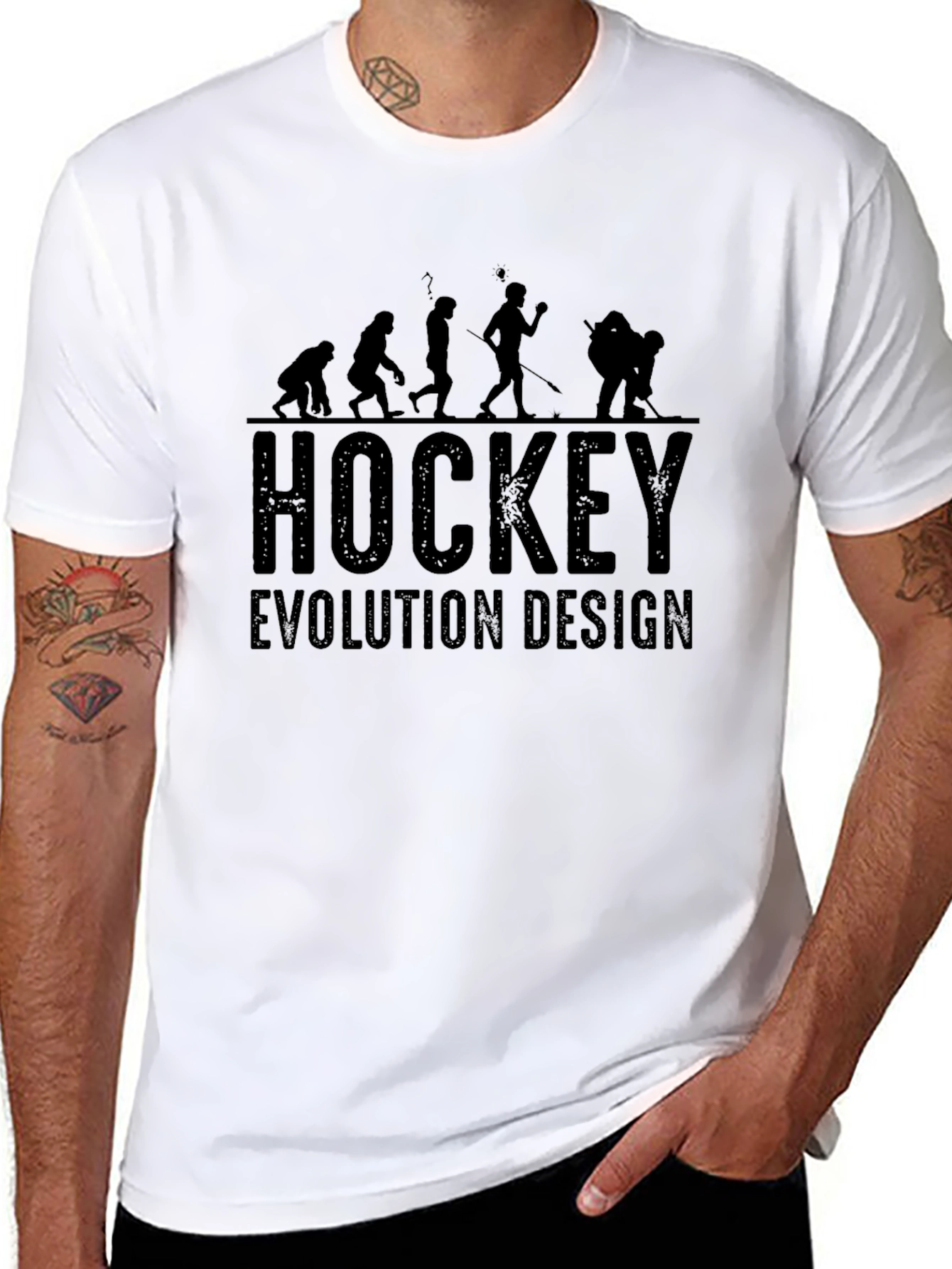 Hockey Evolution Design Black T-Shirt