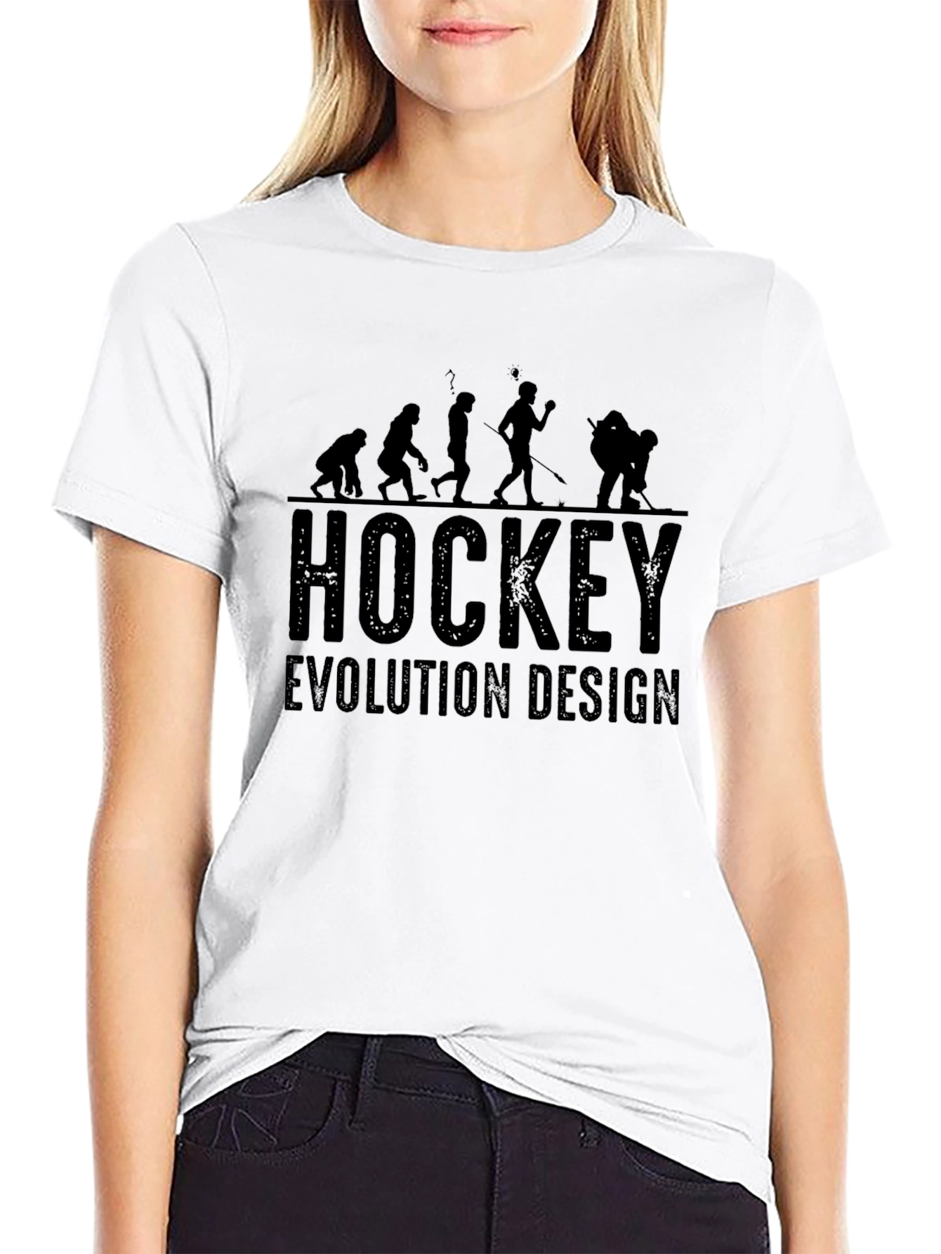 Hockey Evolution Design Black T-Shirt