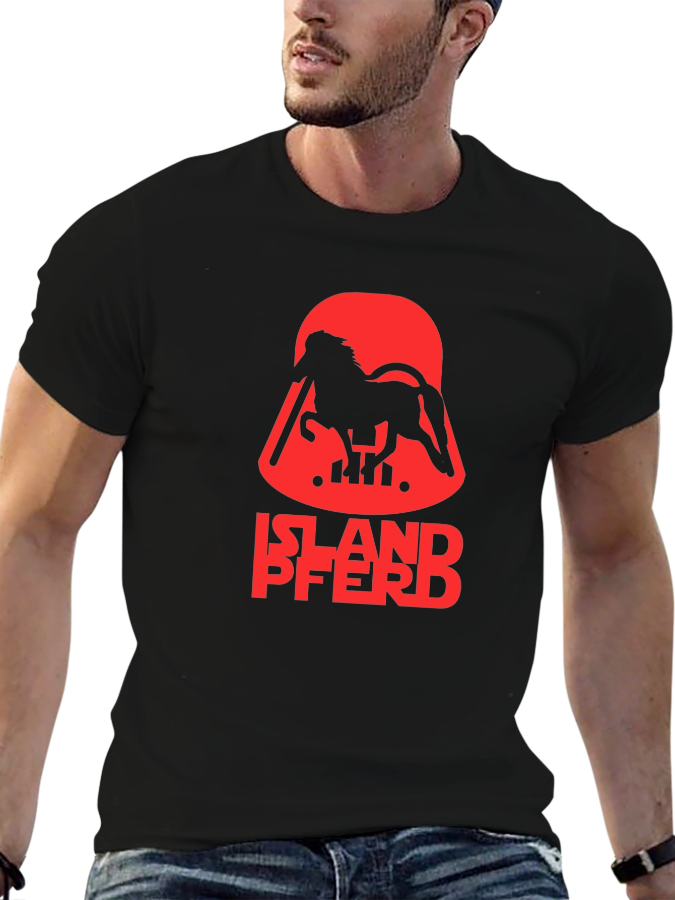 Islandpferd T-Shirt - Horse Vader Parody Tee