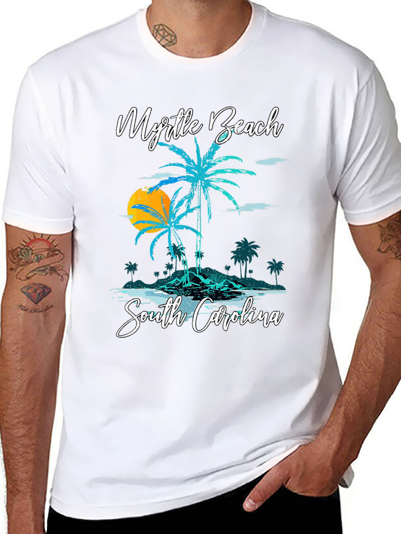 Myrtle Beach Palm Tree Graphic Tee